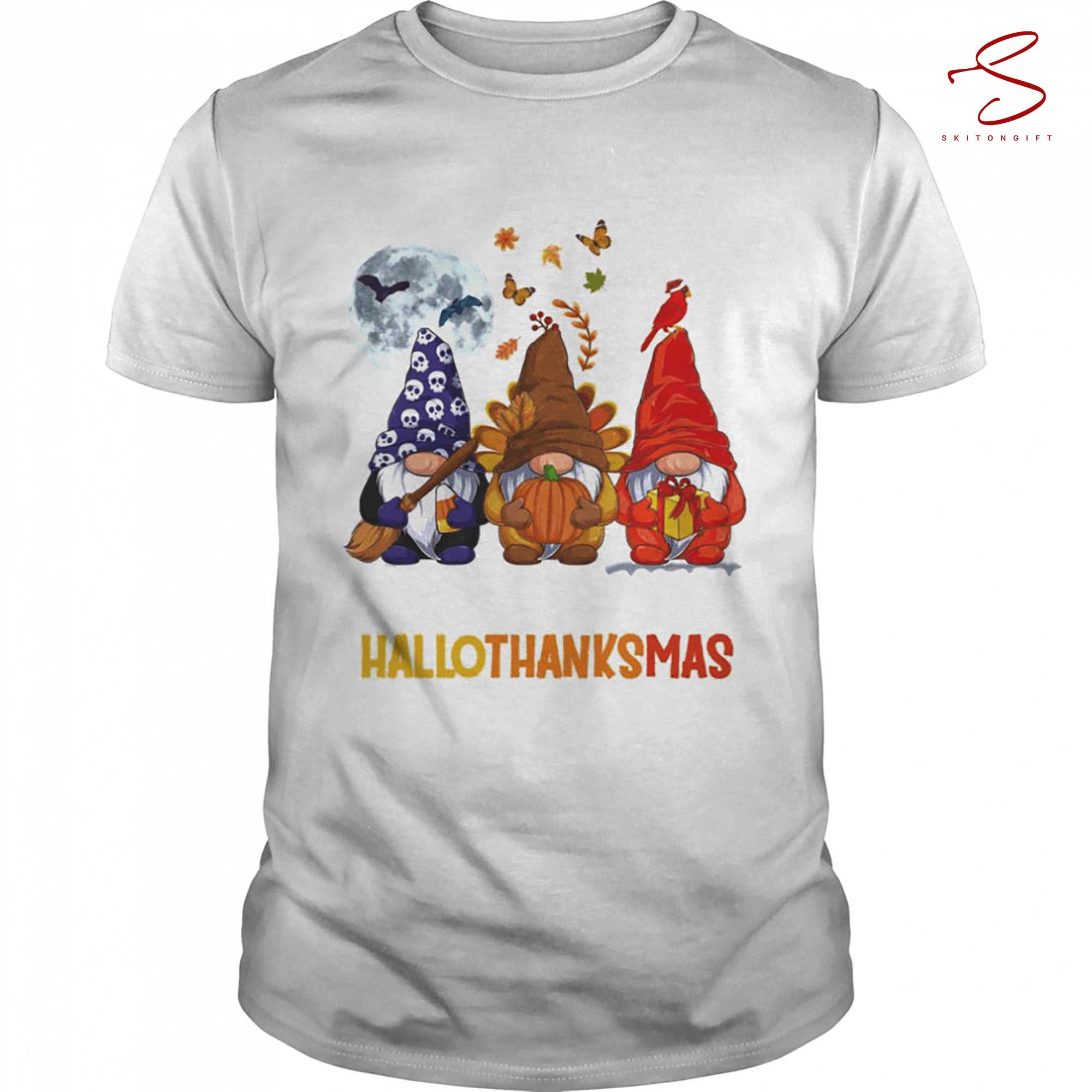 Skitongift Happy Hallothanksmas Shirt