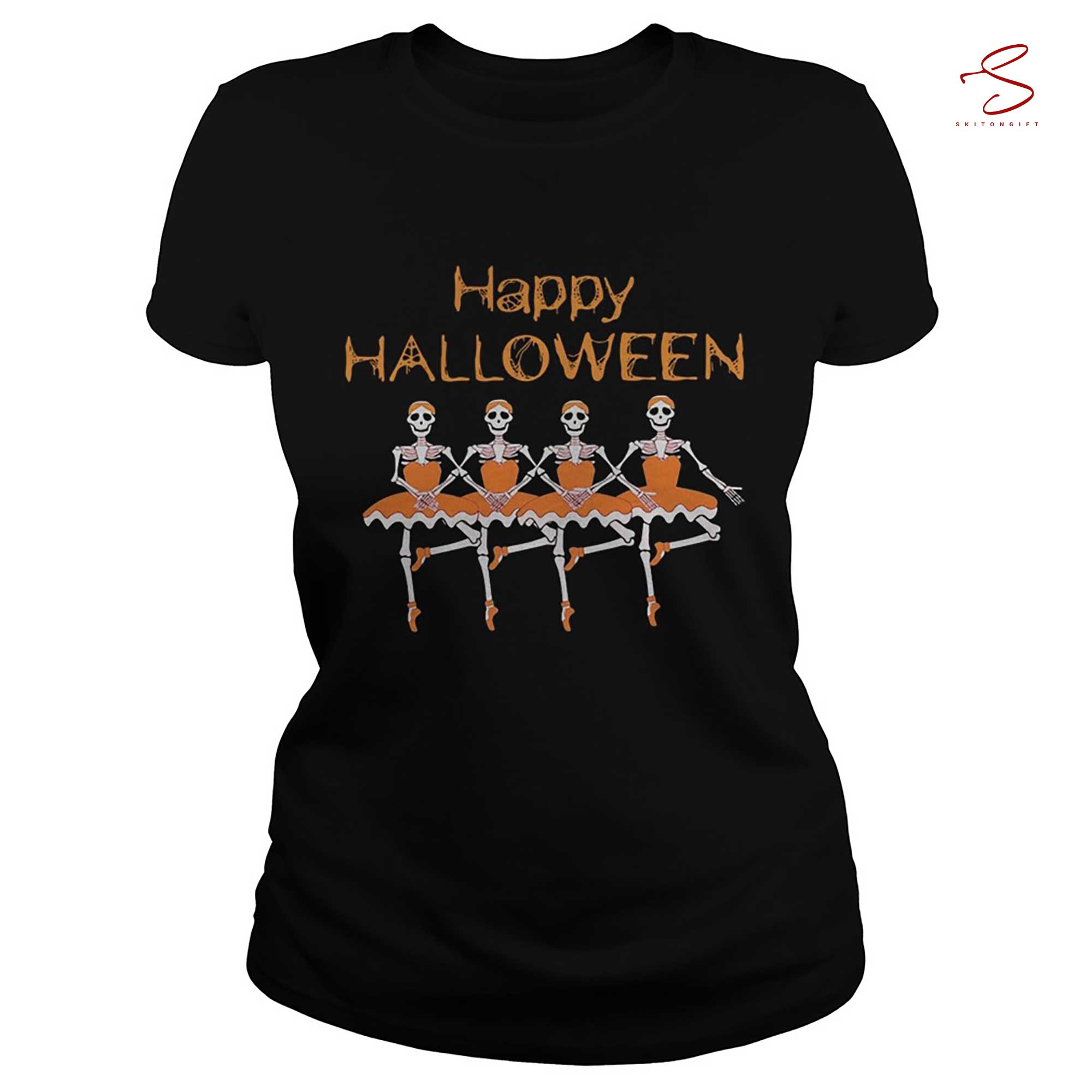 Skitongift Happy Halloween Jack Skellington Ballet T Shirt