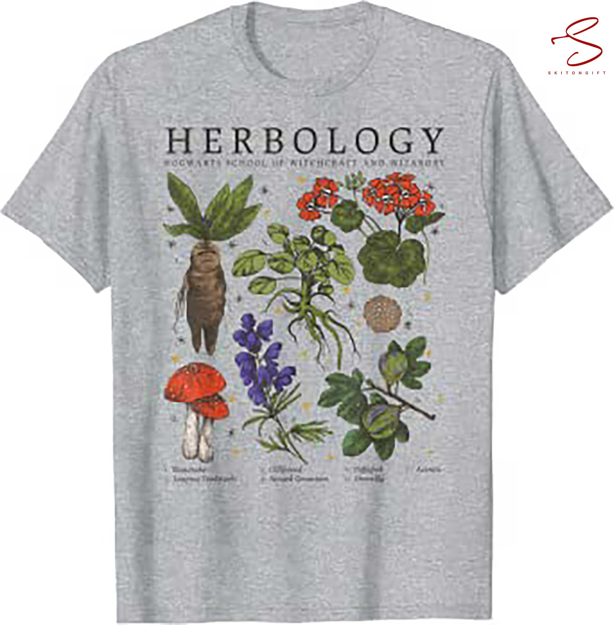 Skitongift Herbology Plants T Shirt, gifts for Dad Mom,Gifts for Him, Her, Gifts for Dad Mom