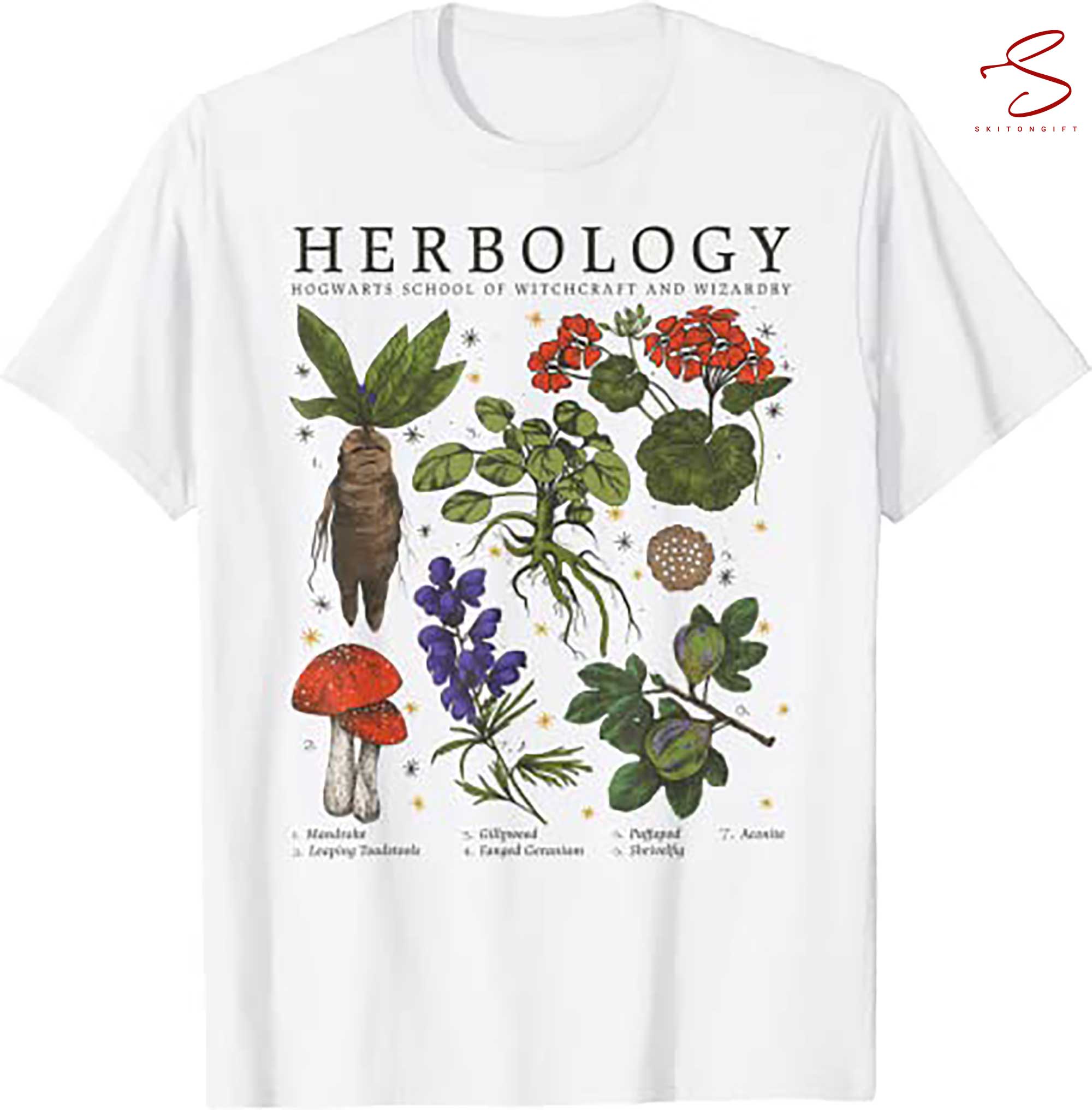 Skitongift Herbology Plants T Shirt