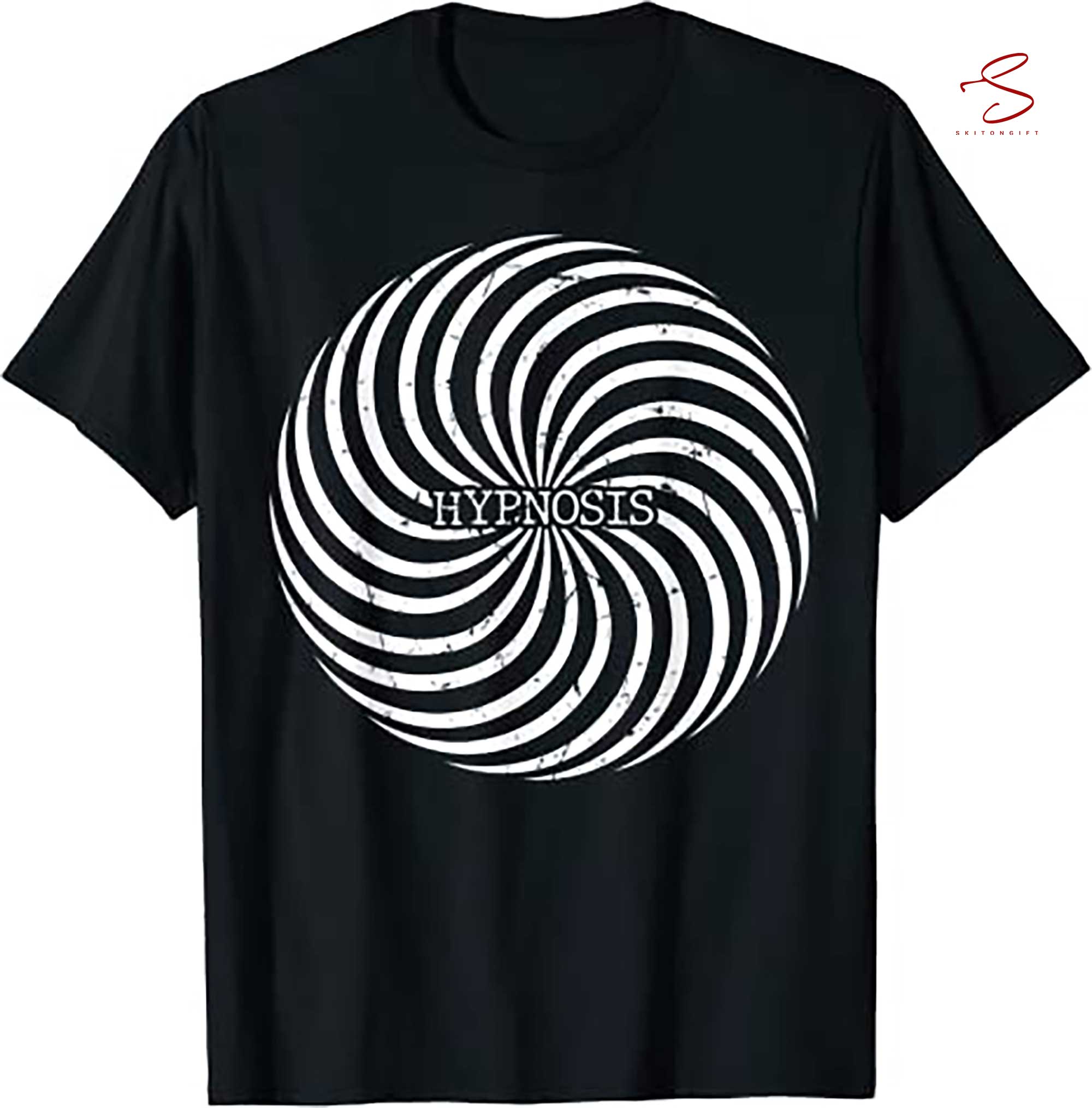 Skitongift Hypnosis Optical Illusion Hypnotism T Shirt Funny Shirts Long Sleeve Tee Hoody Hoodie heavyweight pullover hoodies Sweater