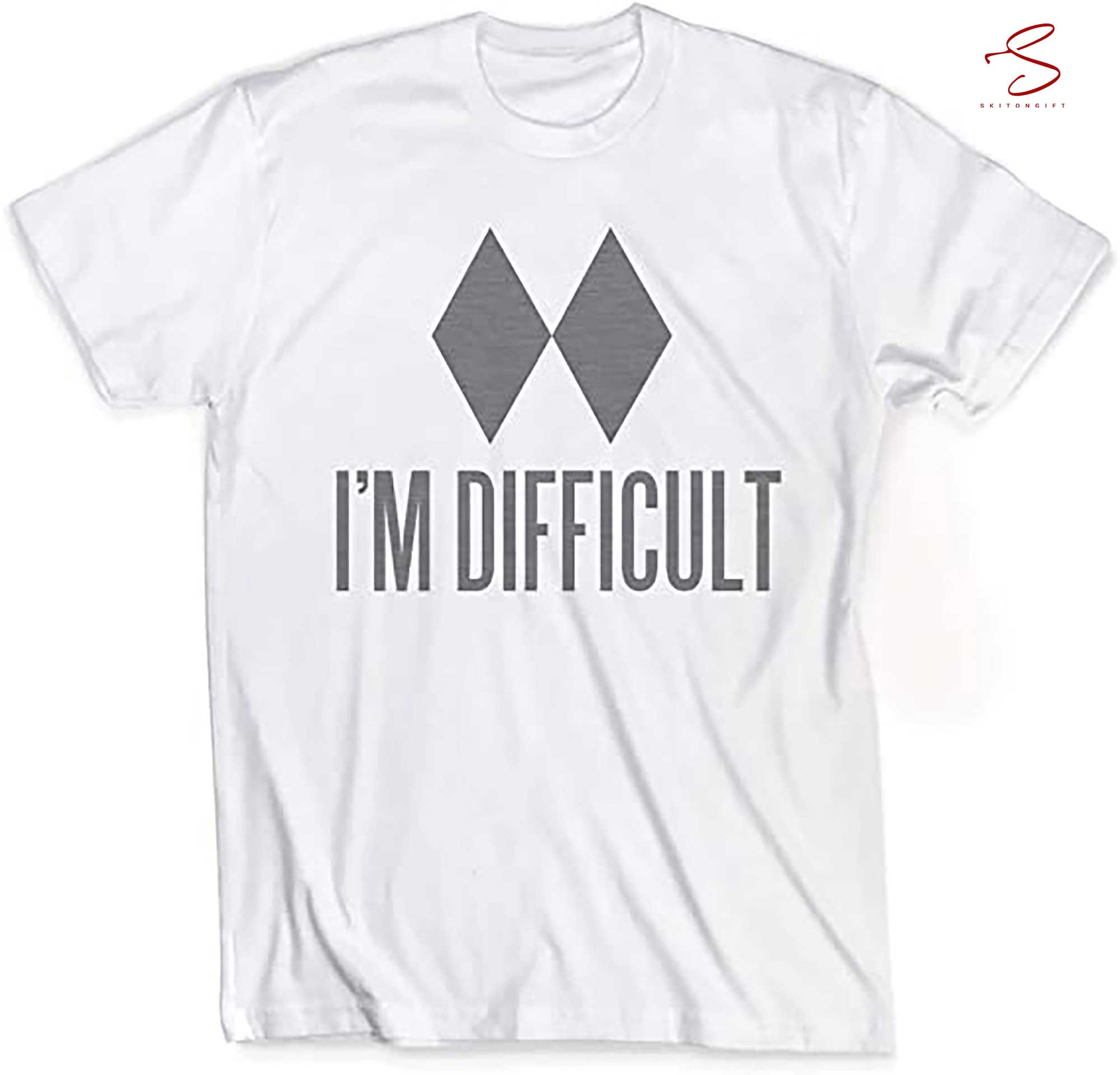 Skitongift IM Difficult T Shirt Vintage Skiing T Shirt