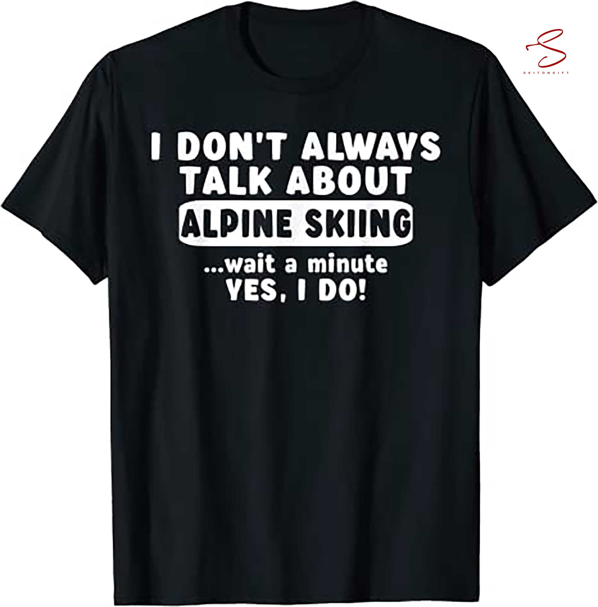 Skitongift I DonT Always Talk About Skiing Plane Sport T Shirt