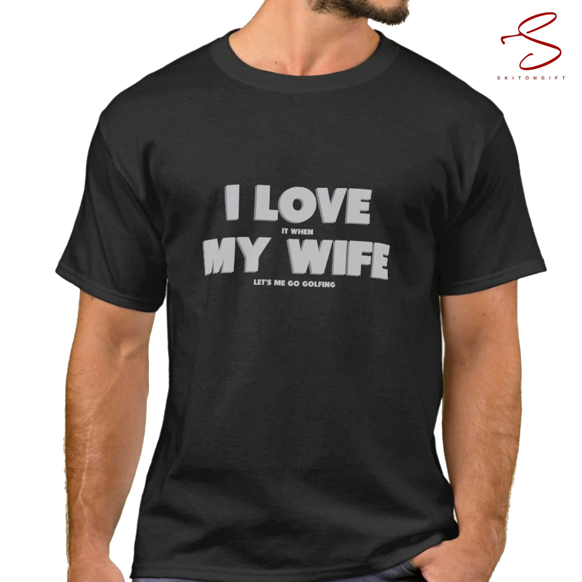Skitongift I Love It When My Wife LetS Me Go Golfing T Shirt Funny Shirts Long Sleeve Tee Hoody Hoodie Heavyweight Pullover Hoodies Sweater