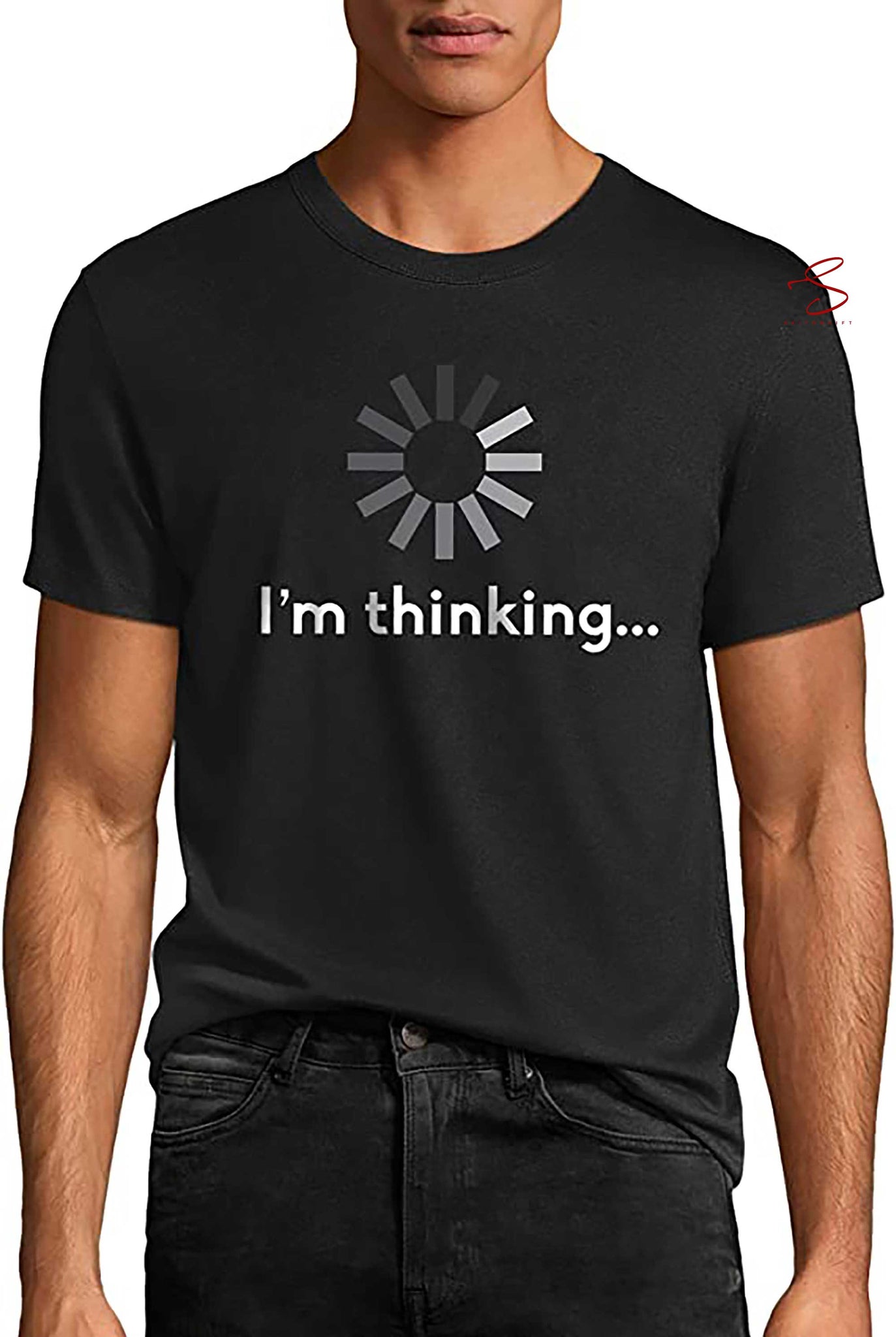 Skitongift Im Thinking Mens Short Sleeve Graphic T Shirt Collection