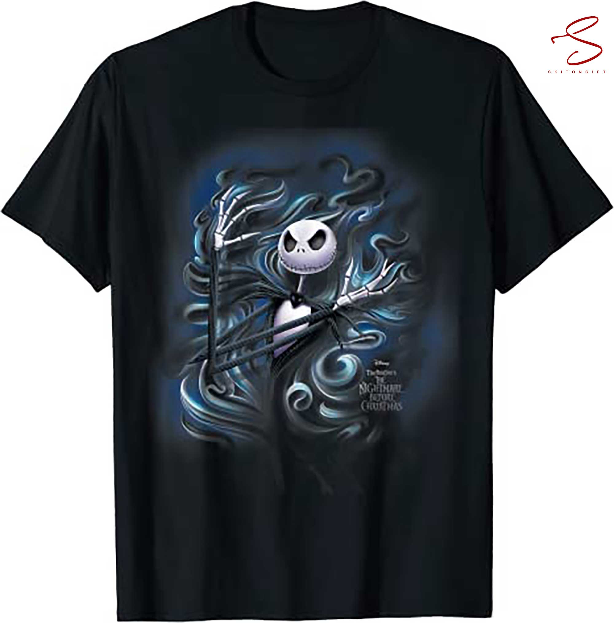 Skitongift Jack Fog Skeleton T Shirt, Halloween T Shirt, Spooky T Shirt, gifts for Dad Mom,Gifts for Him, Her, Gifts for Dad Mom
