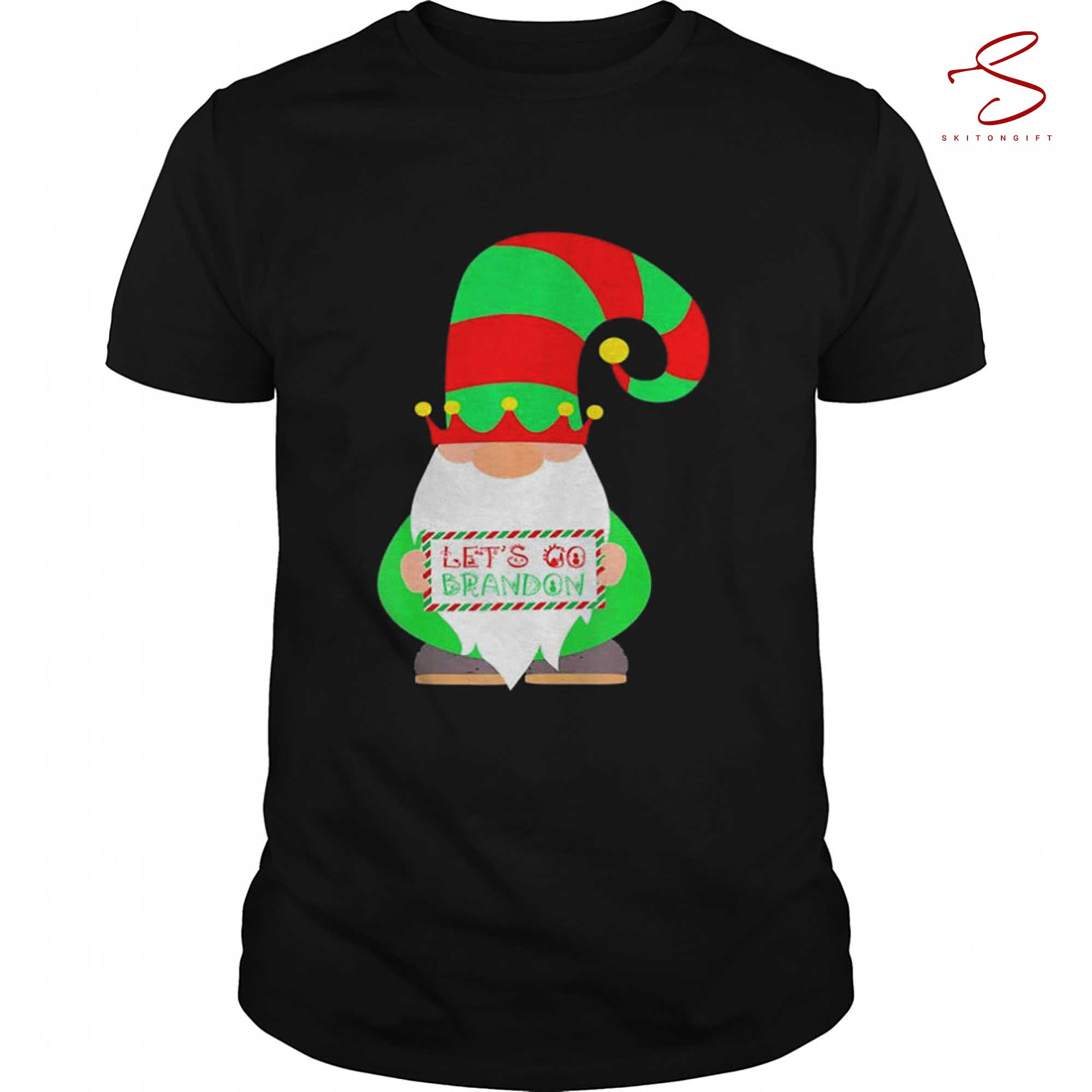 Skitongift Lets Go Christmas Gnome Elf T Shirt
