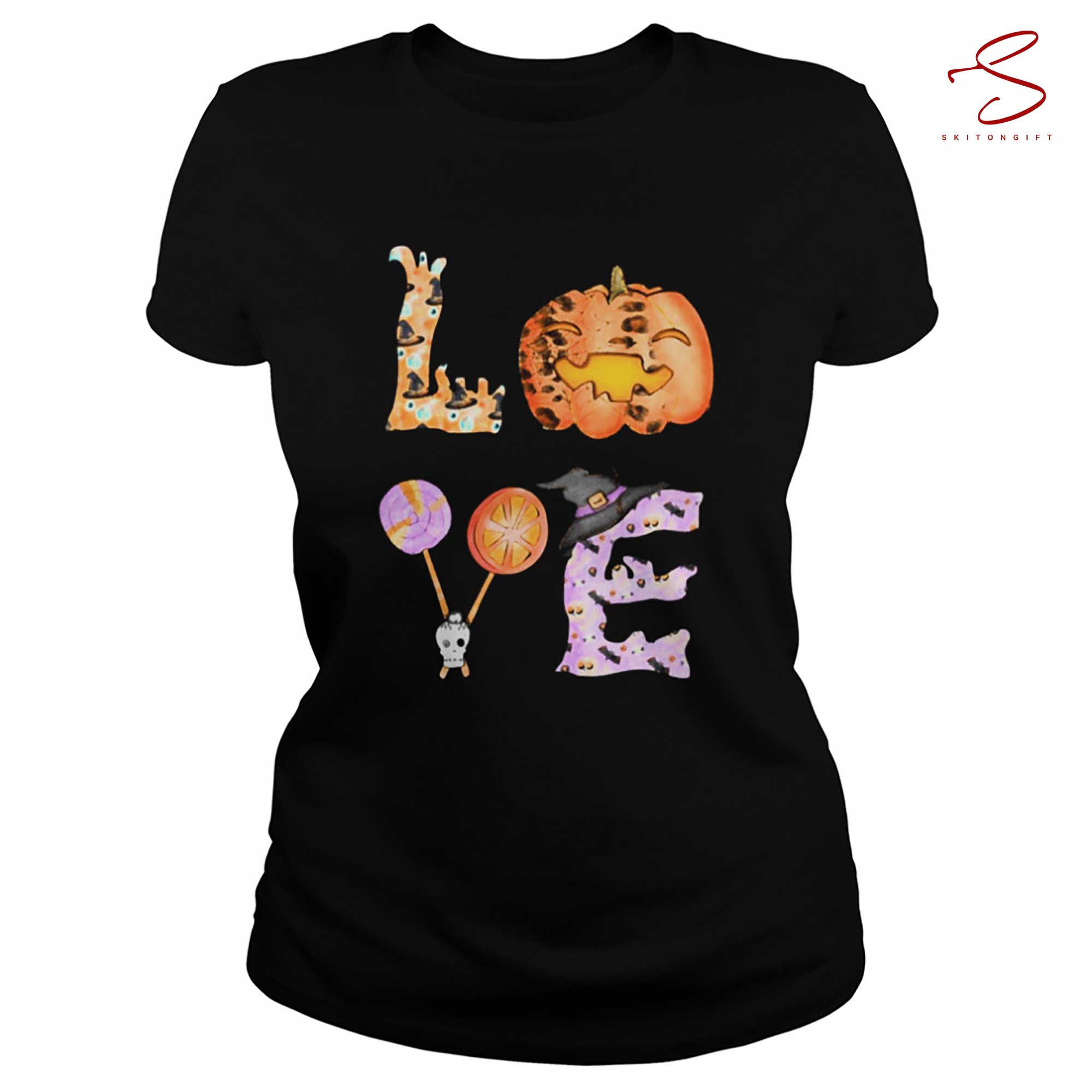 Skitongift Love Halloween T Shirt