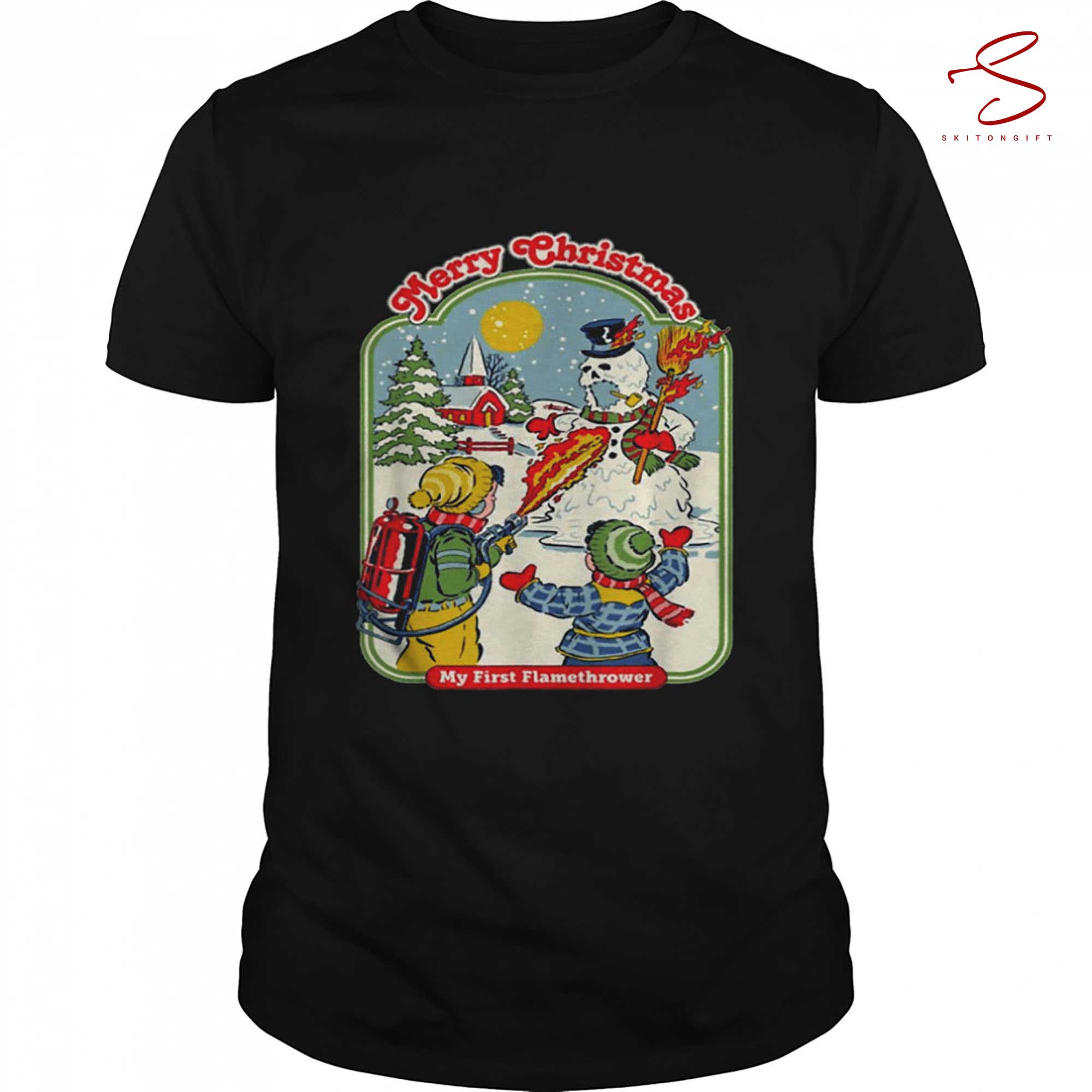 Skitongift Merry Christmas Myfirst Snowman Shirt