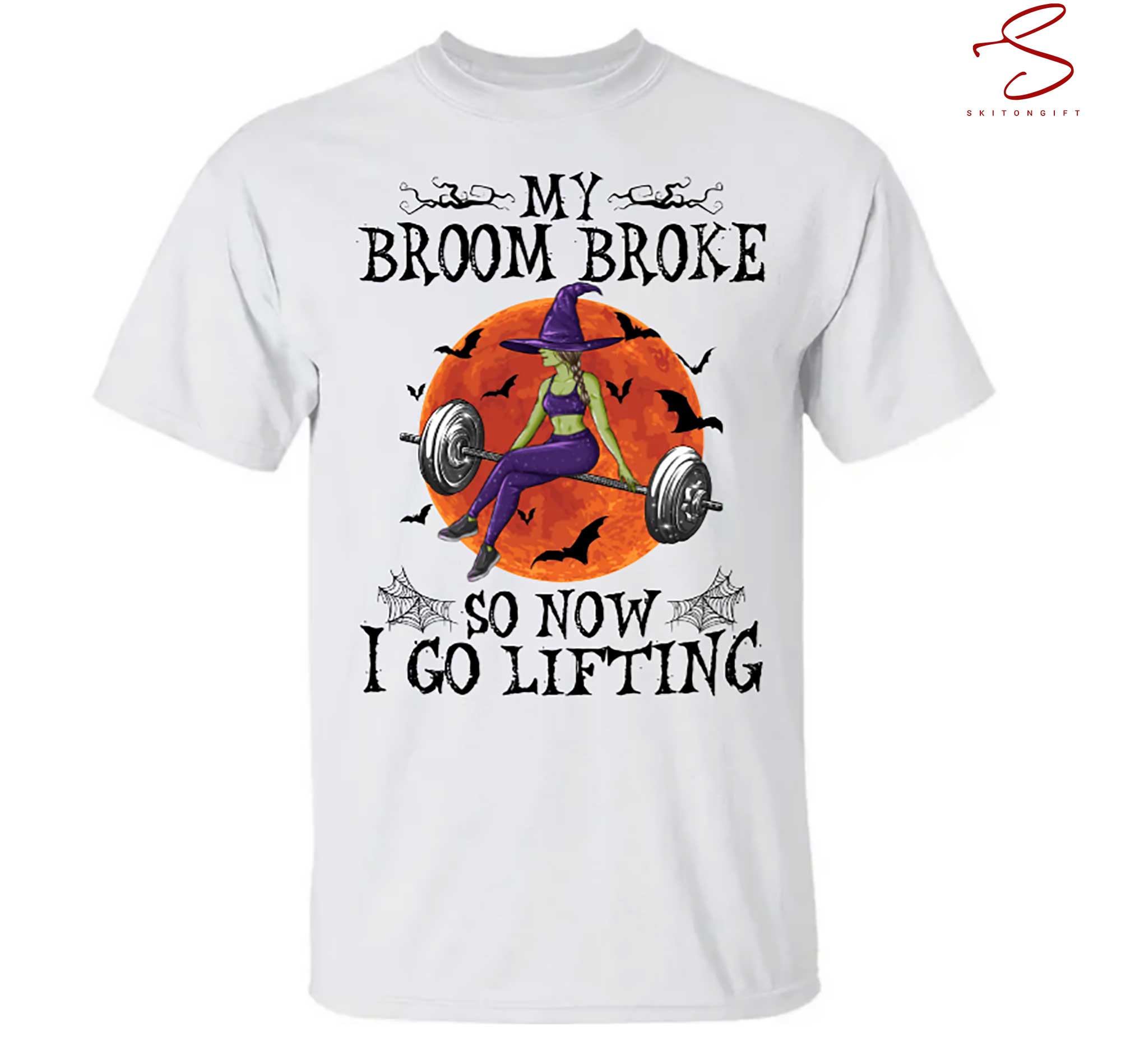 Skitongift My Broom Broke Phalloween T Shirt For Gymer Gym Girl
