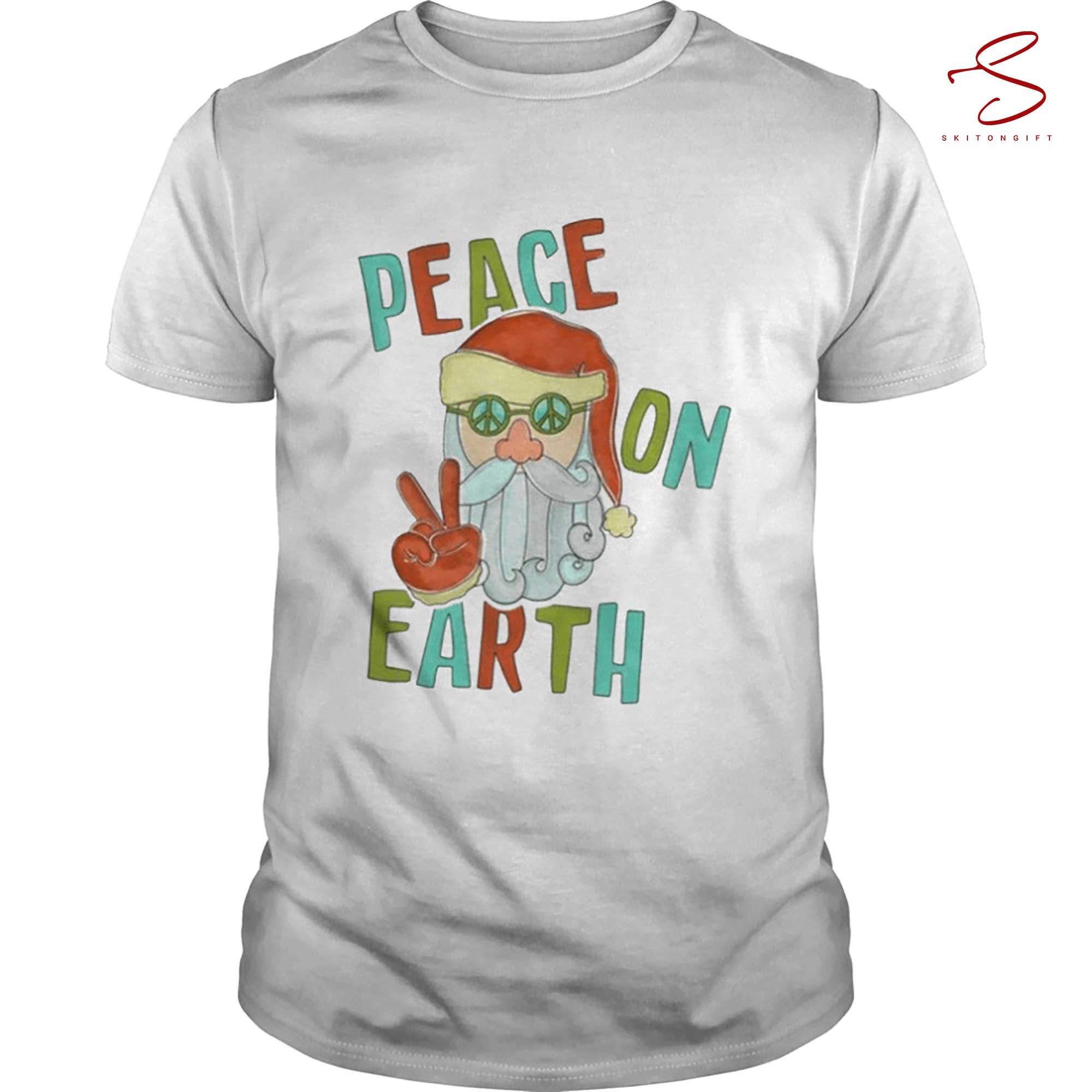 Skitongift Peace Santa Christmas Shirt