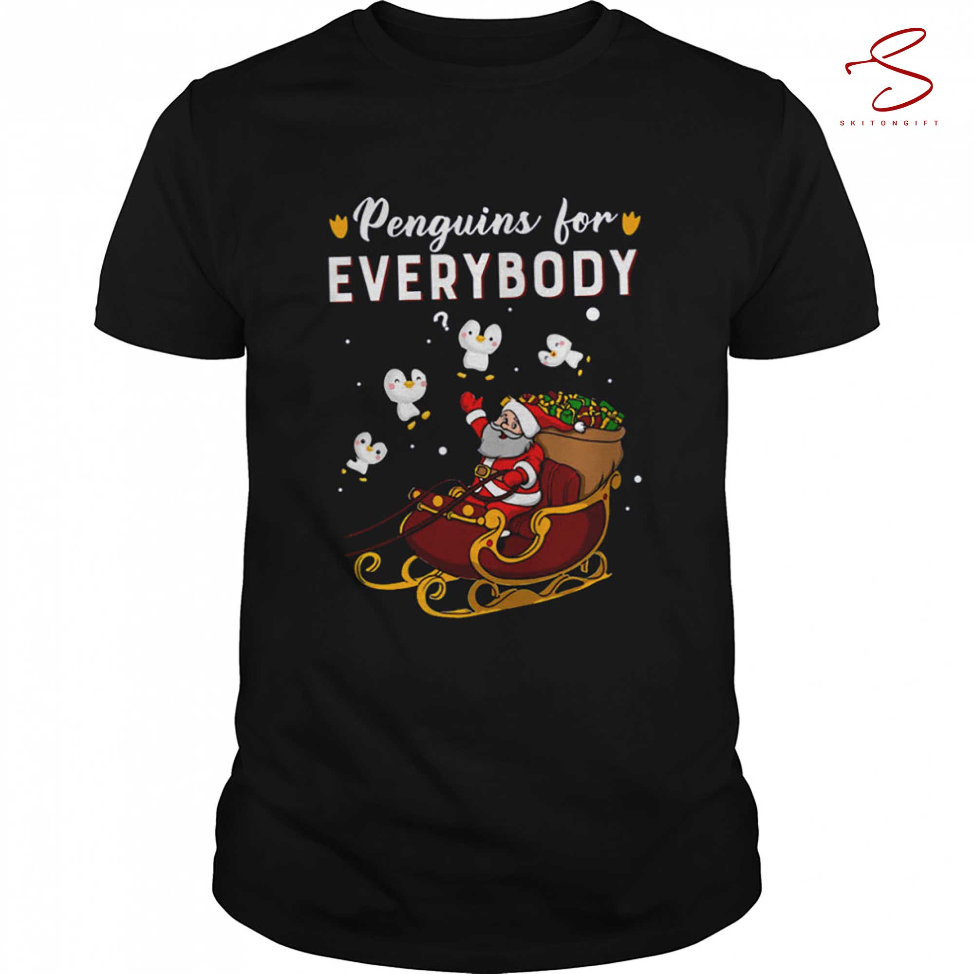 Skitongift Penguins For Everybody Xmas Shirt