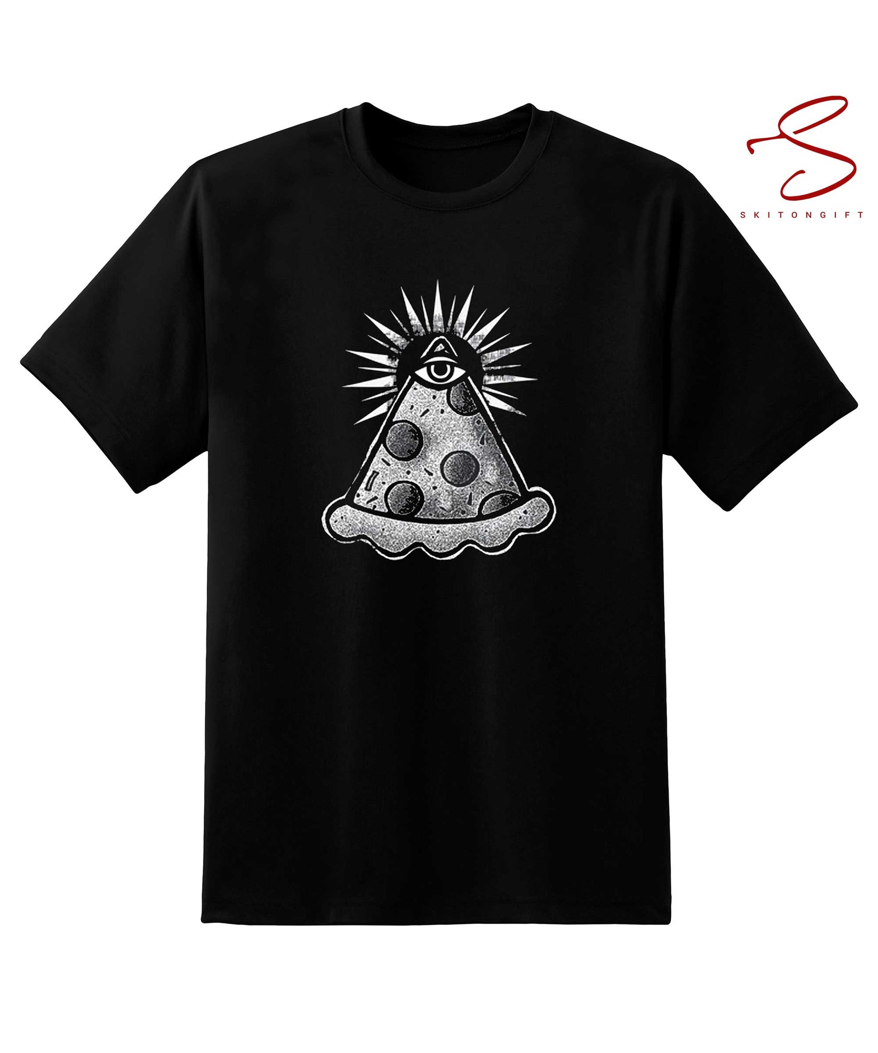 Skitongift Pizza Illuminati Tshirt Funny Goth Shirt Aesthetic Shirt Gift For Pizza Lover Pastel Goth Tshirt Funny Shirts Long Sleeve Tee Hoody Hoodie