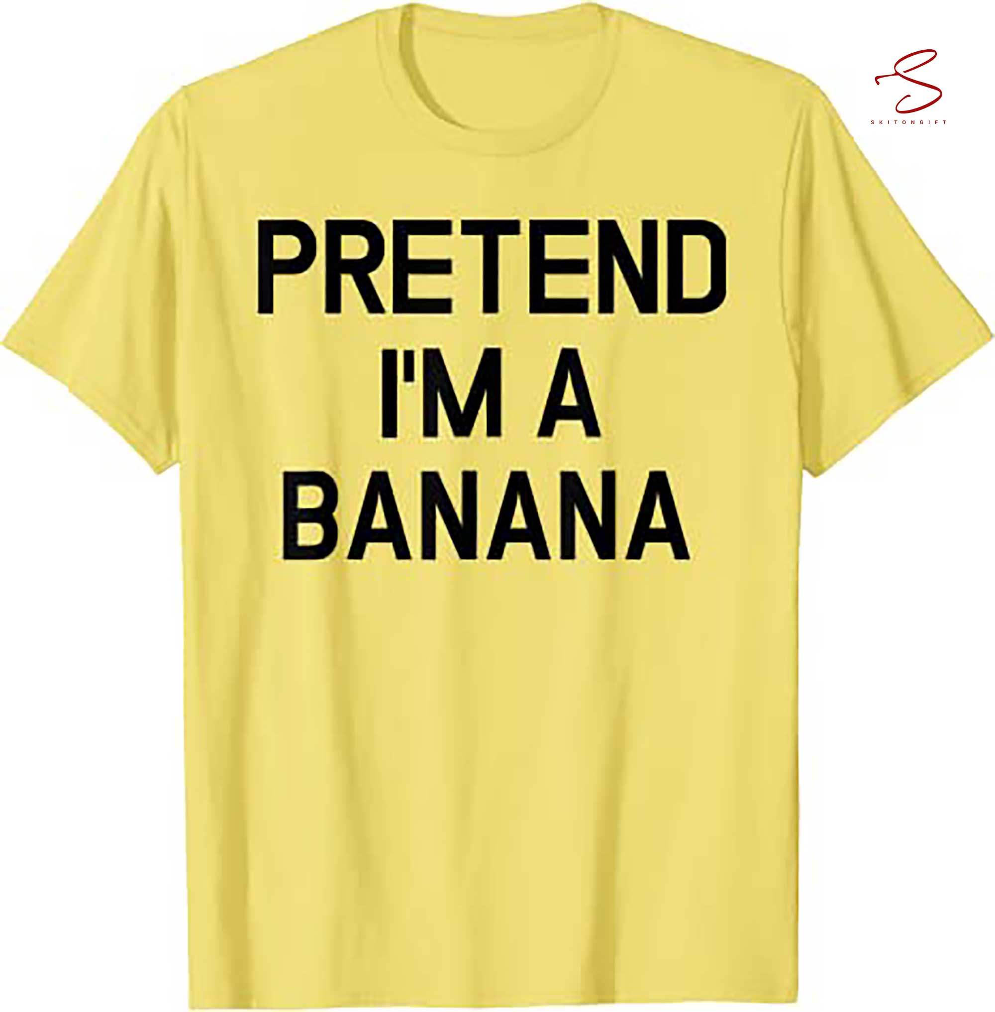 Skitongift Pretend Im A Banana Funny Lazy Halloween Costume T Shirt