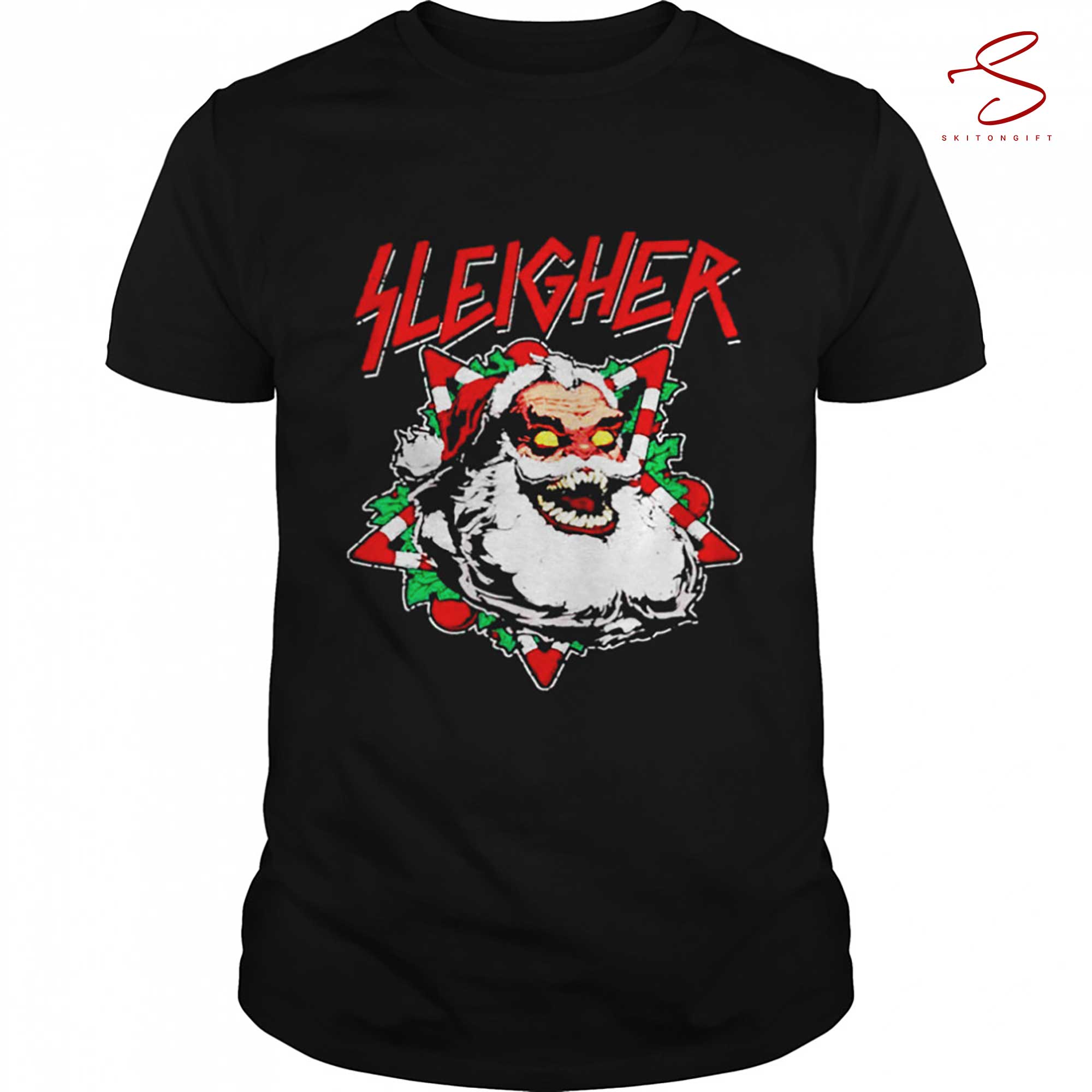Skitongift Santa Sleigher Christmas Shirt