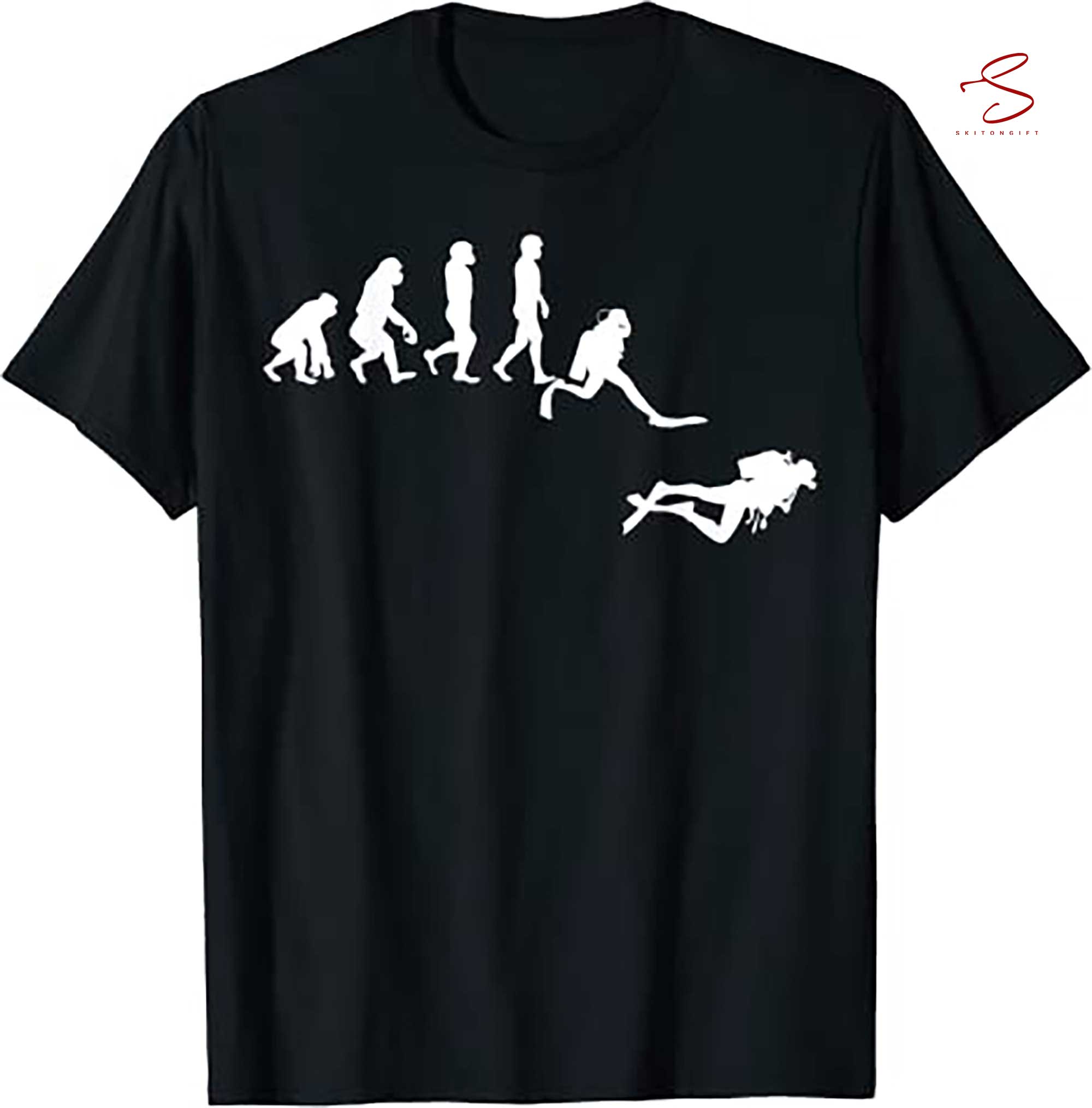Skitongift Scuba Dive T Shirt Evolution Diving Diver Ocean Lover Gift