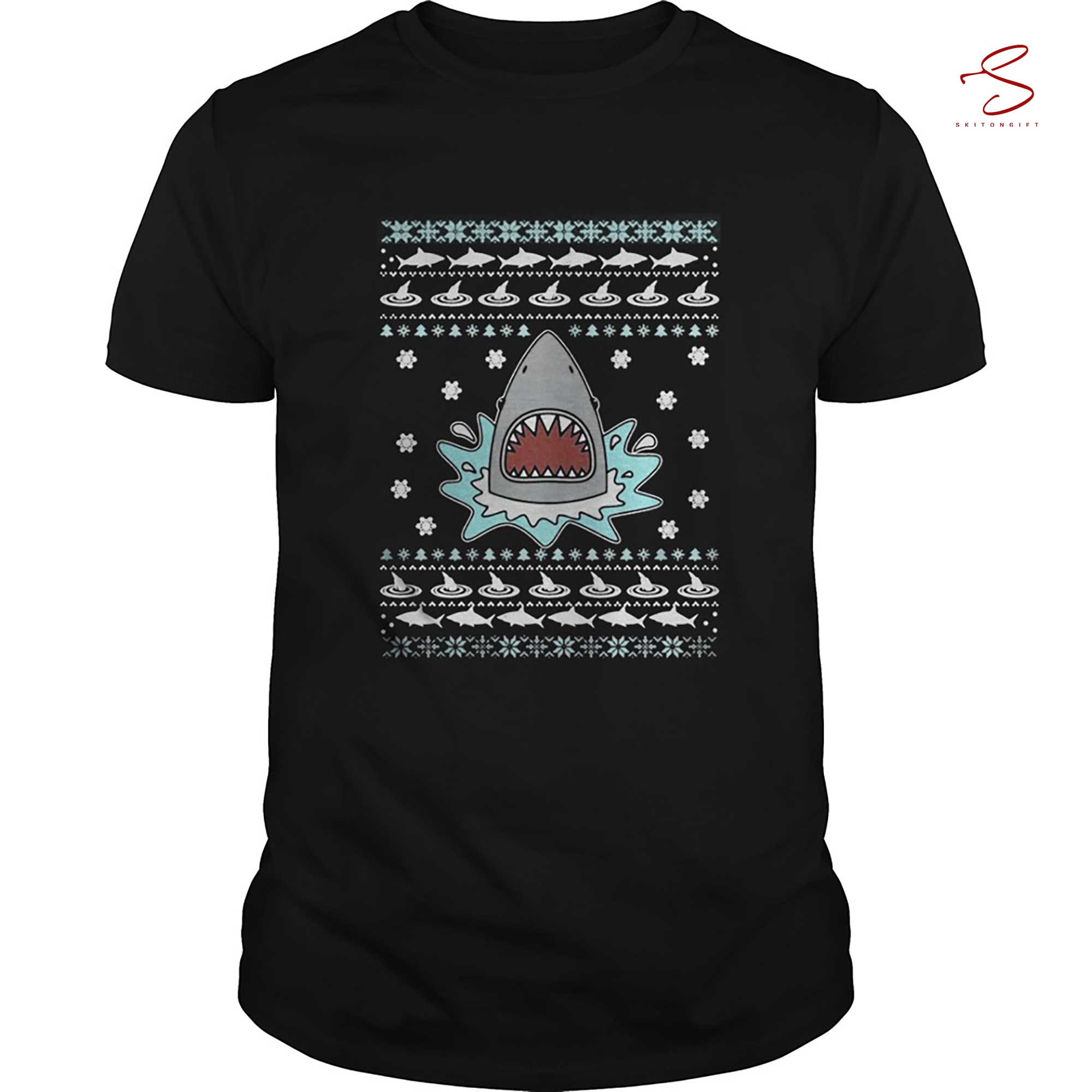 Skitongift Shark Christmas Sweatshir