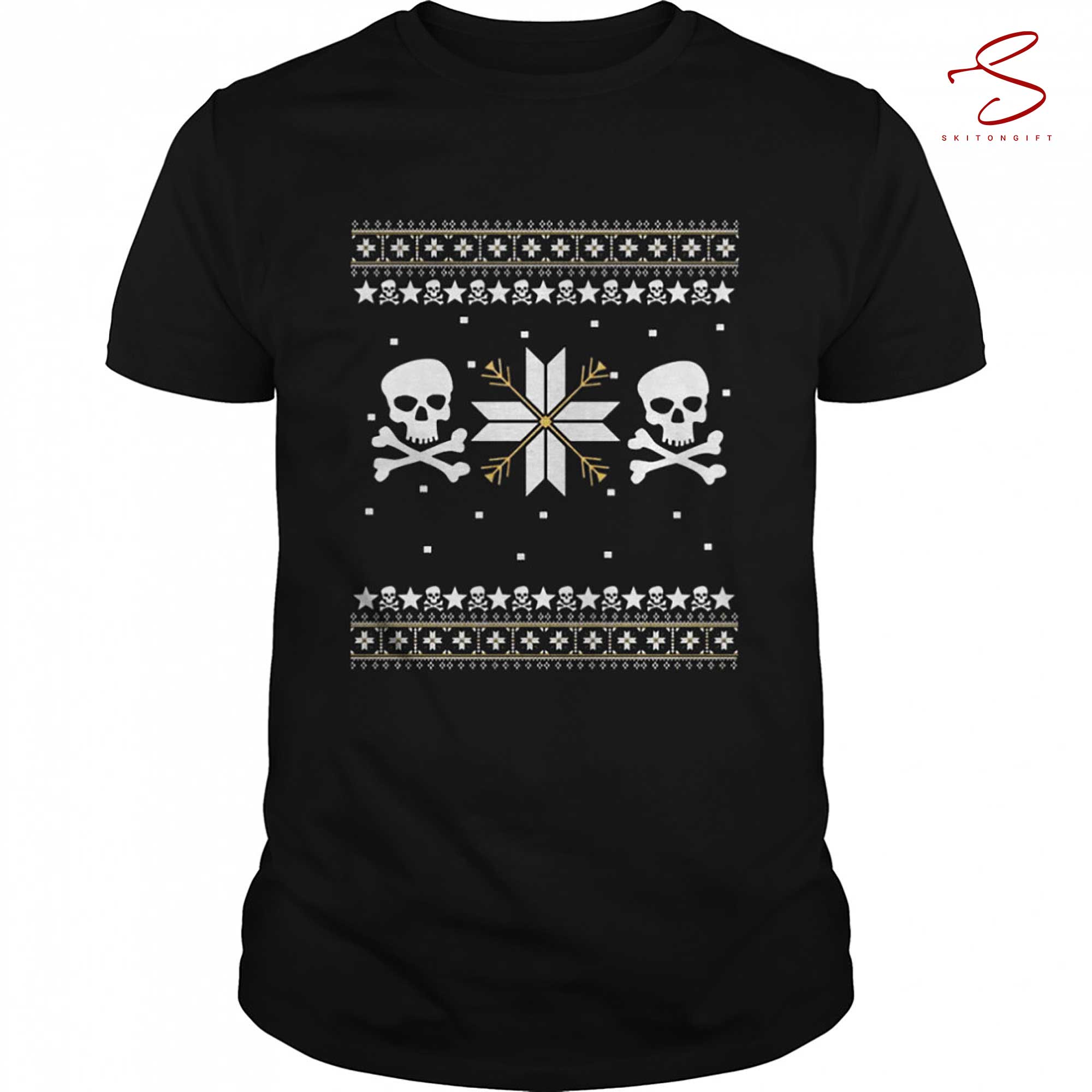 Skitongift Skull Skull Ugly Christmas Shirt