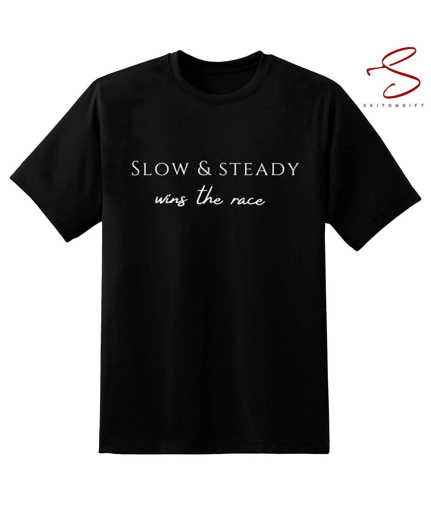 Skitongift Slow Steady Wins The Race Shirt RunnerS Shirt Long Distance Runners Go The Distance T Shirt Funny Shirts Long Sleeve Tee Hoody Hoodie