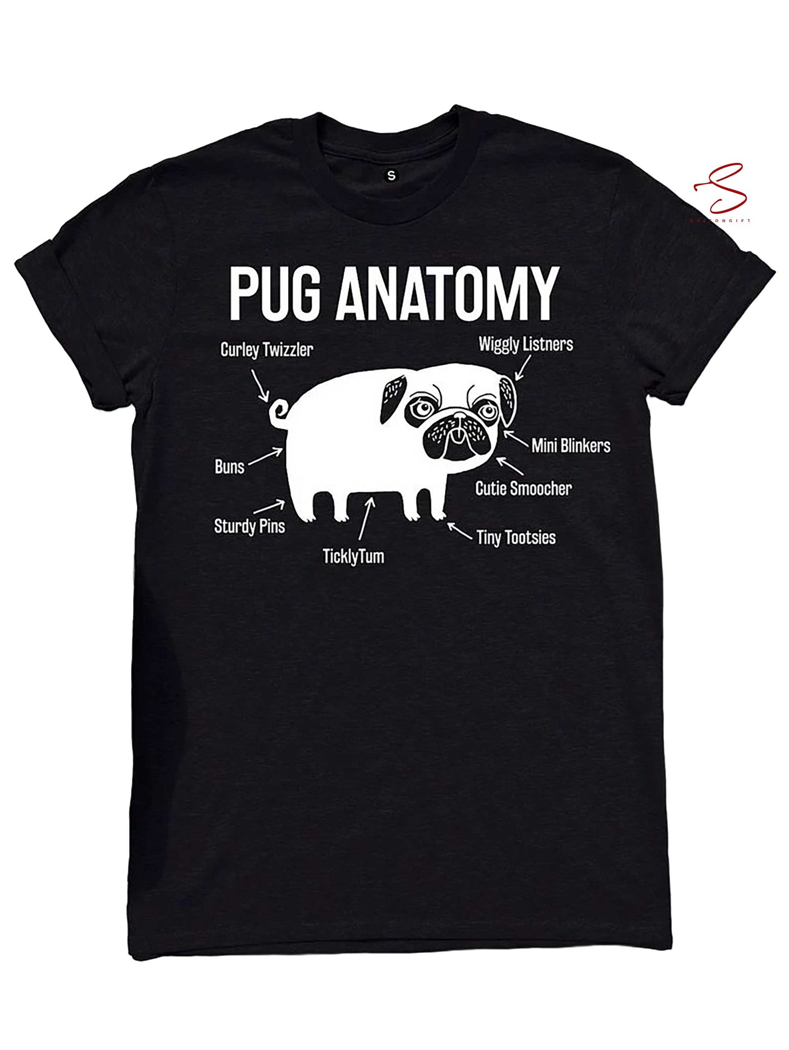 Skitongift The Pug Anatomy Pug Tshirt Is Here The Perfect Pug Shirt Funny Shirts Long Sleeve Tee Hoody Hoodie