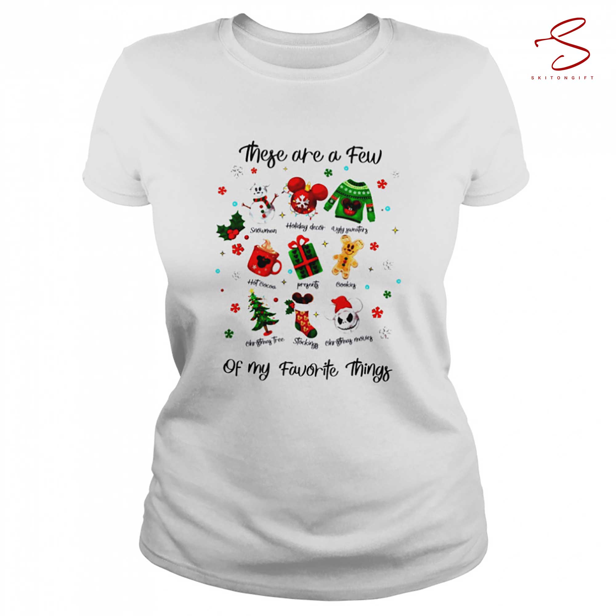 Skitongift There Are Afew Of My Favorite Thing Cookie Latte Christmas Shirt