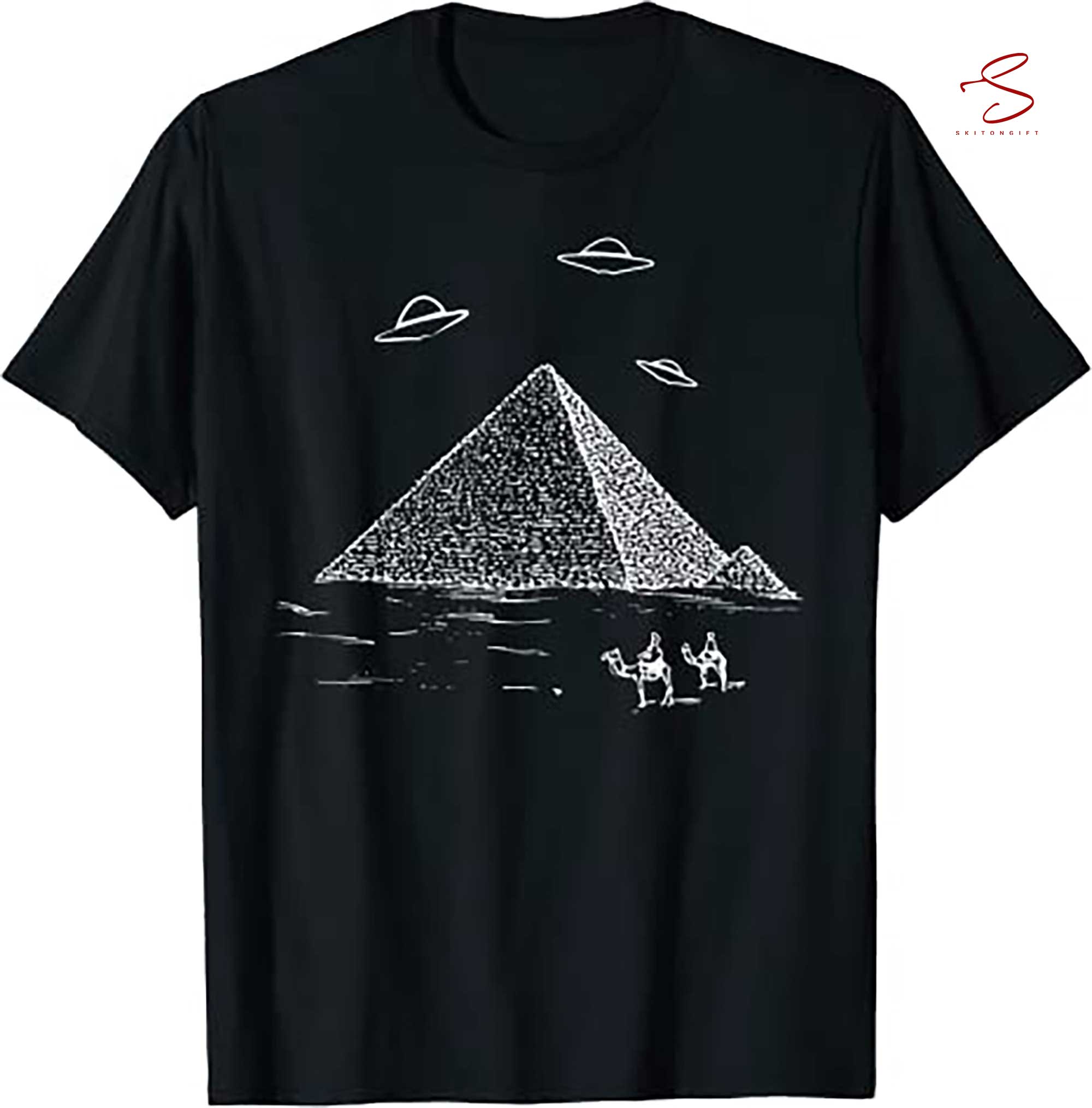 Skitongift Ufo Pyramid T Shirt