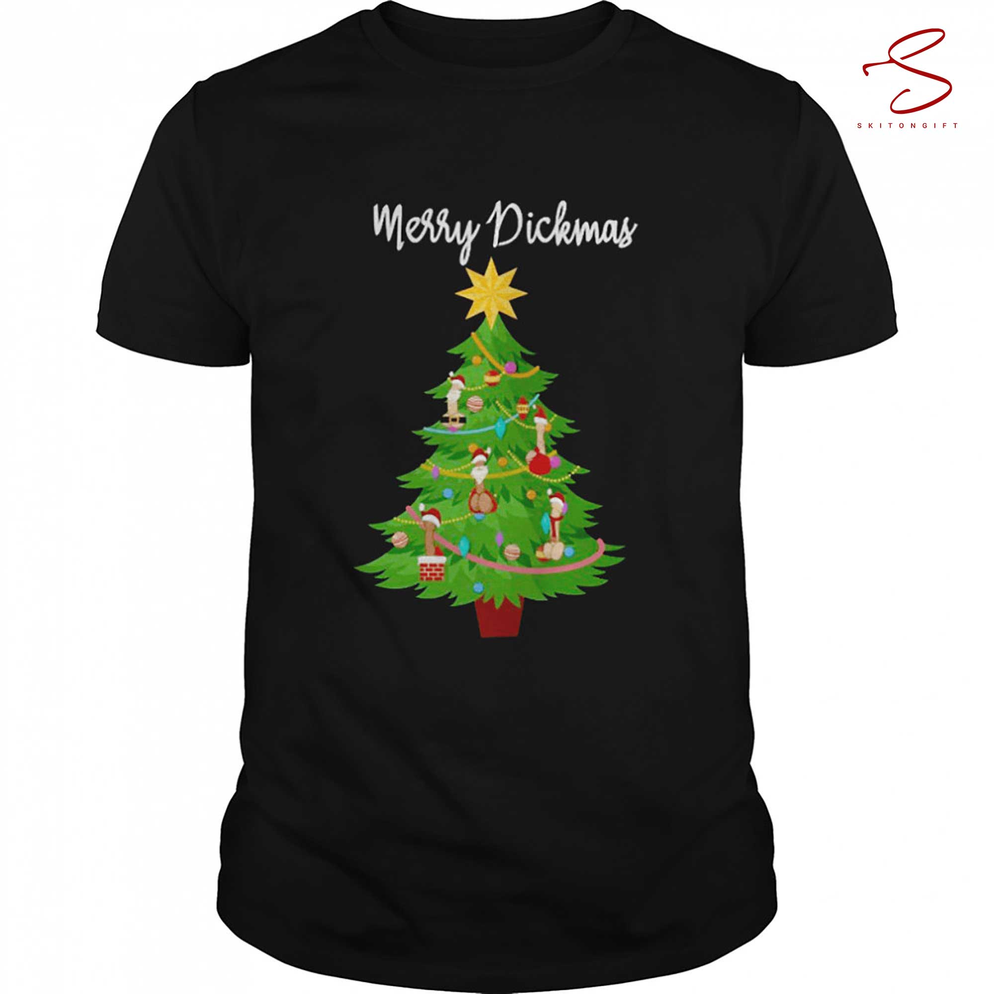 Skitongift Ugly Merry Dickmas Christmas Shirt
