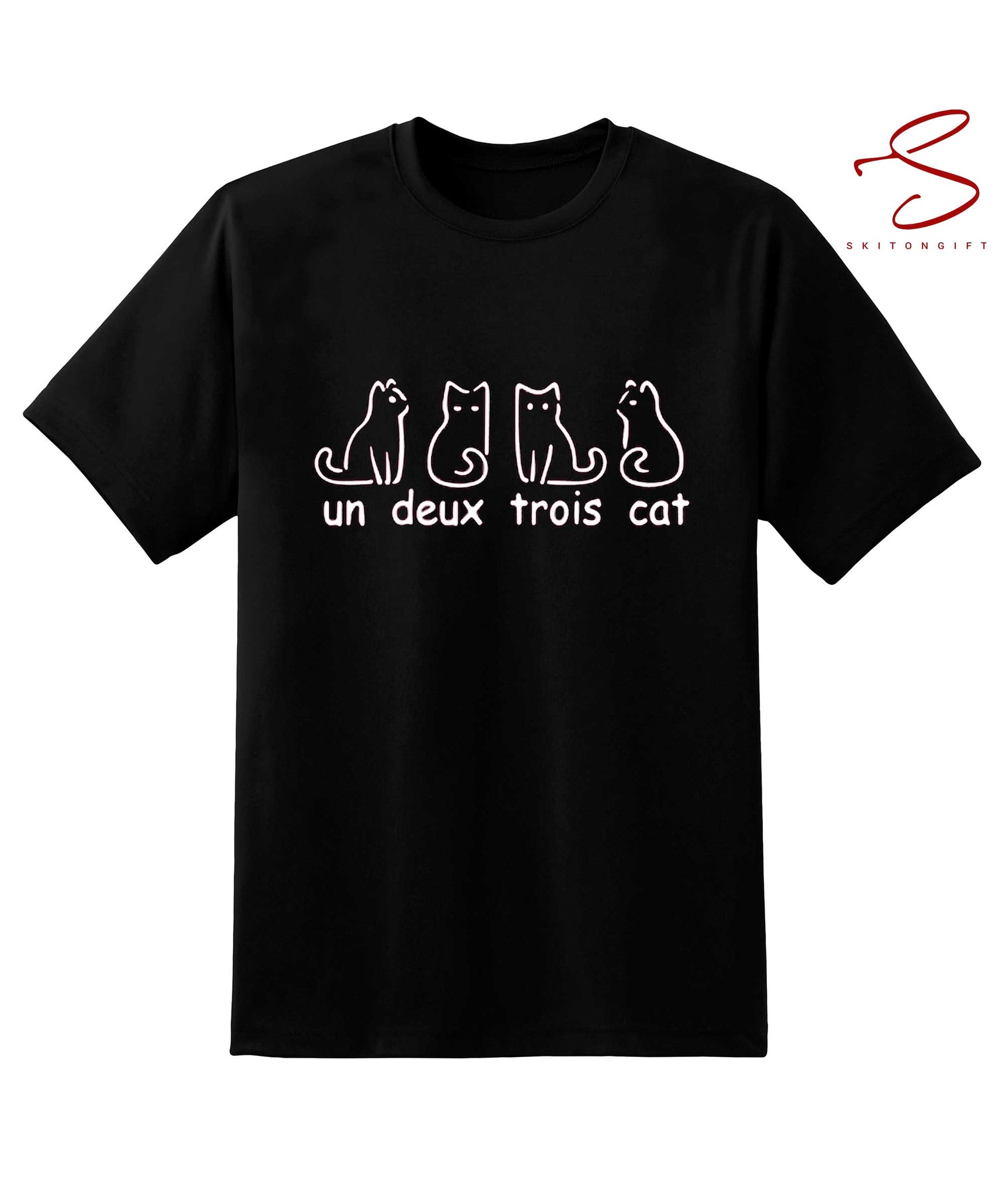 Skitongift Un Deux Trois Cat Shirt Cat Mom Shirt Cat Lover Gift Funny Cat Shirt Christmas Tshirt Christmas Gift Funny Shirts Long Sleeve Tee Hoody Hoodie