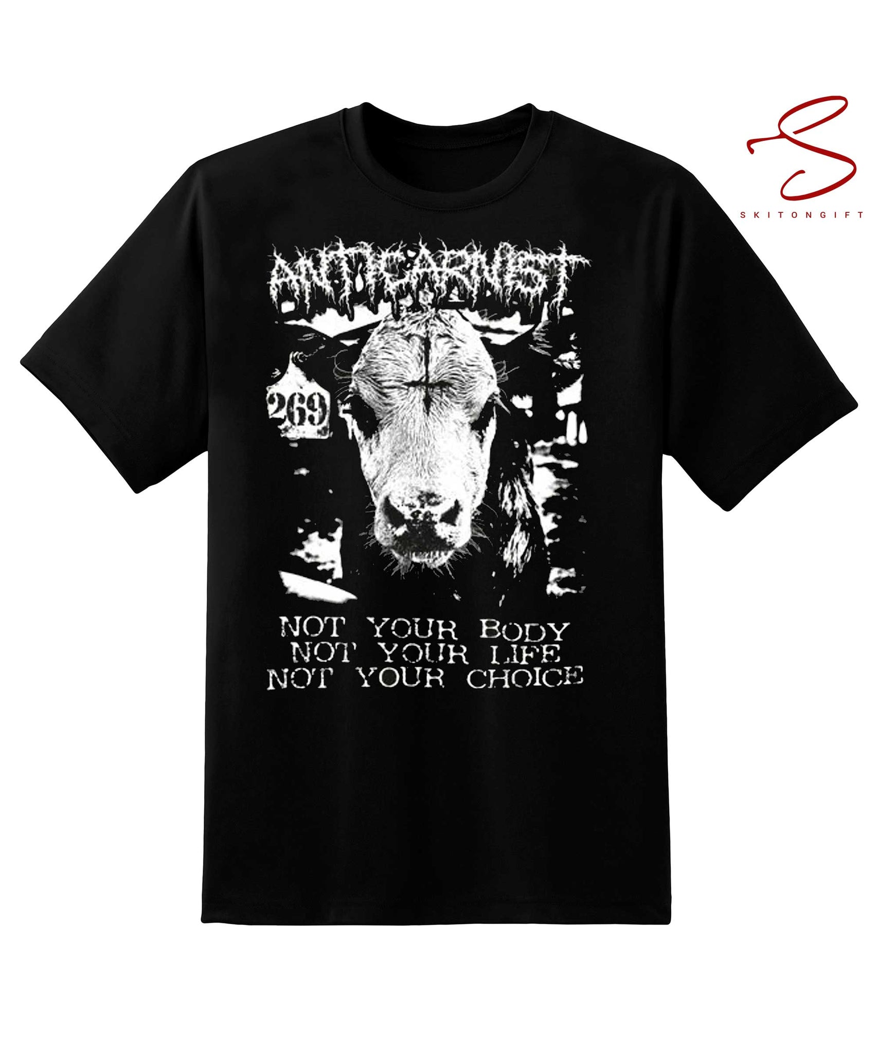 Skitongift Vegan T Shirt Vegan T Shirt Vegan Tshirt Anticarnist Vegan Clothing Not Yours Funny Shirts Long Sleeve Tee Hoody Hoodie