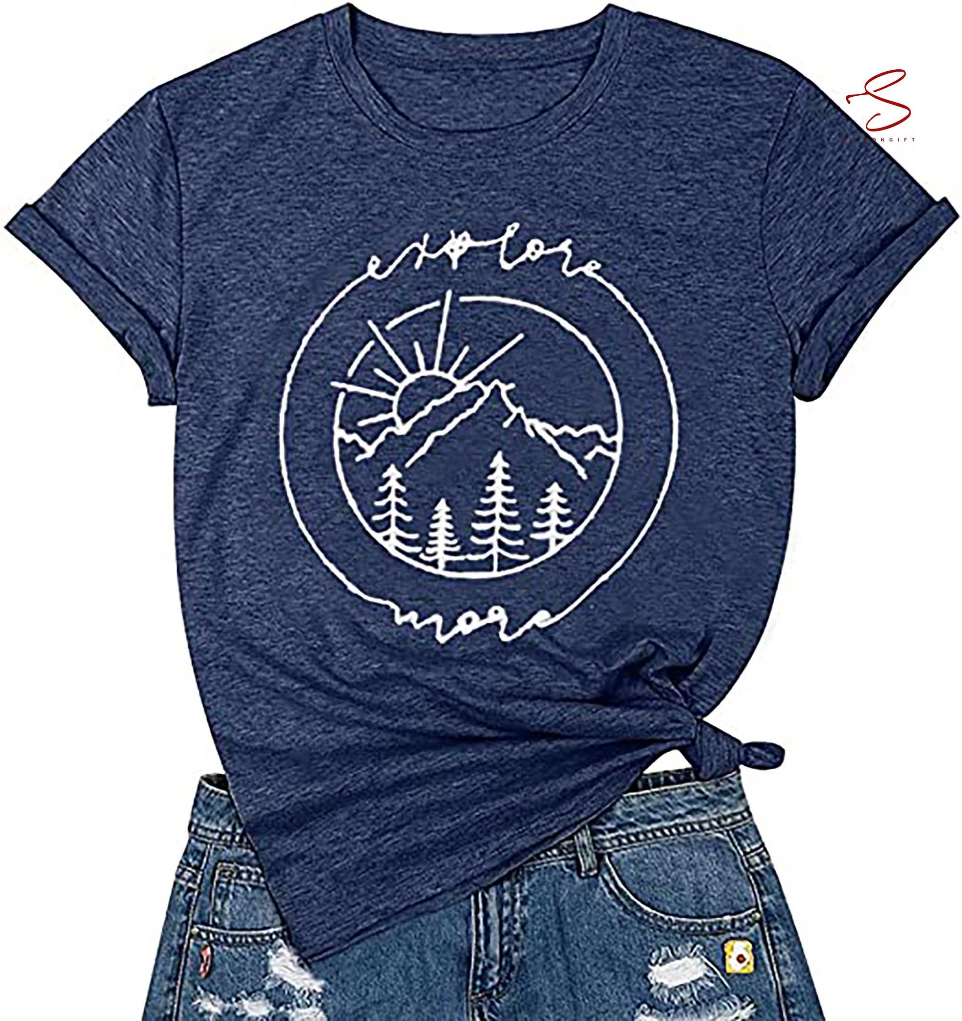 Skitongift Women Hiking Mountain More Funny Graphic Shirts Adventure Workout Sleeveless Camping Tee