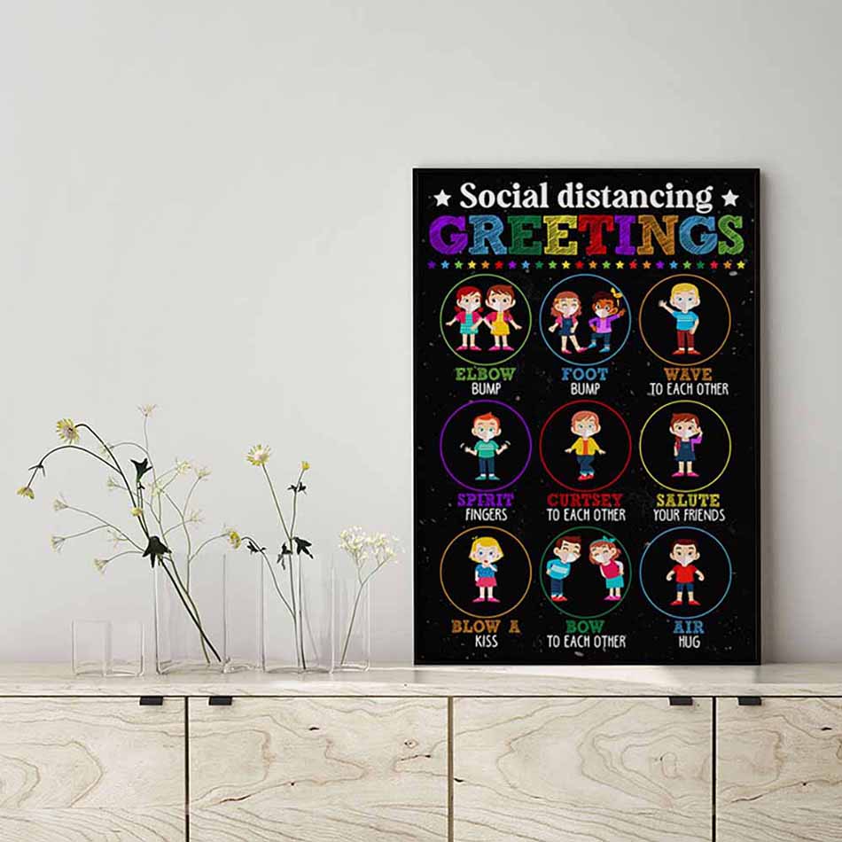 Social Distancing Greetings Funny Classroom-MH2408
