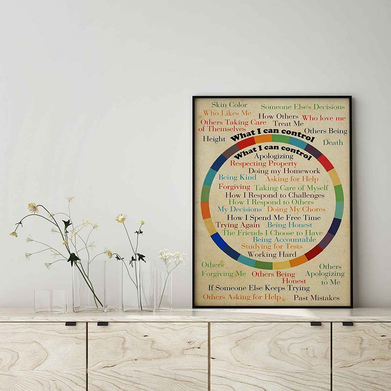 Skitongifts Wall Decoration, Home Decor, Decoration Room Social Worker What I Can Control TT1203