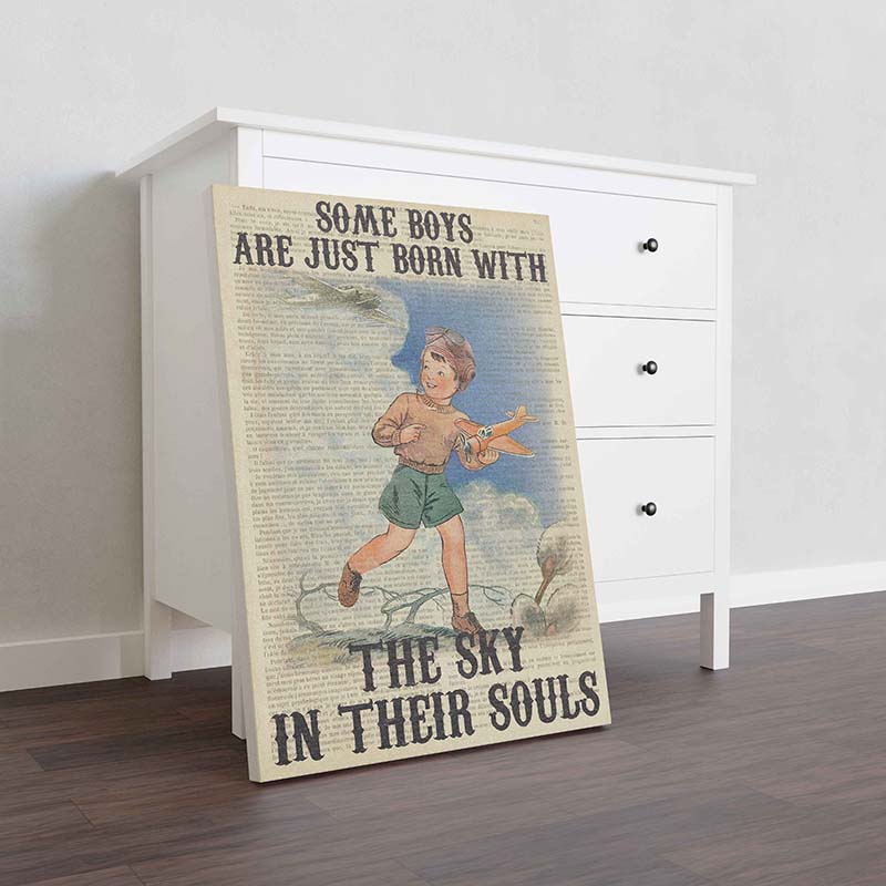 Skitongifts Wall Decoration, Home Decor, Decoration Room Some Boys are Just Born with The Sky in Their Souls Pilot TT0410