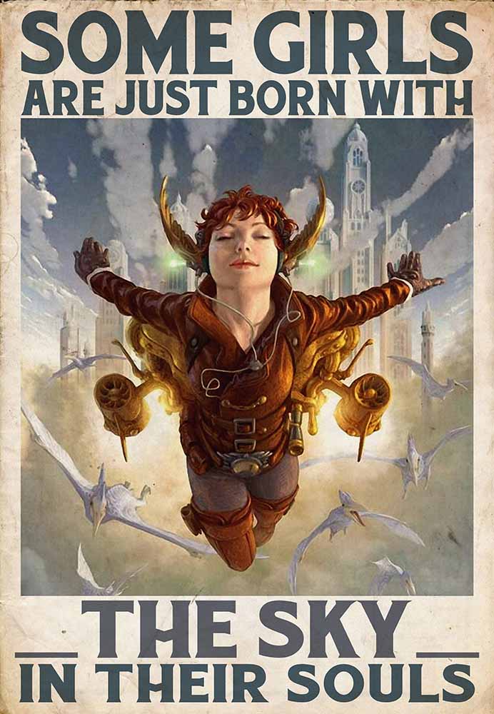 Some Girls Are Just Born With The Sky In Their Souls Skydiving-MH2308