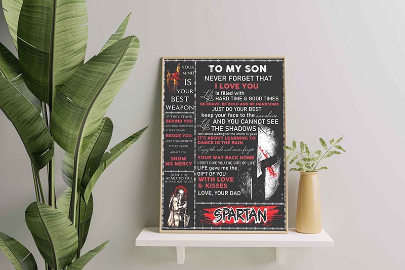 Spartan Dad To Son To My Son Never Forever That I Love You-TT2201