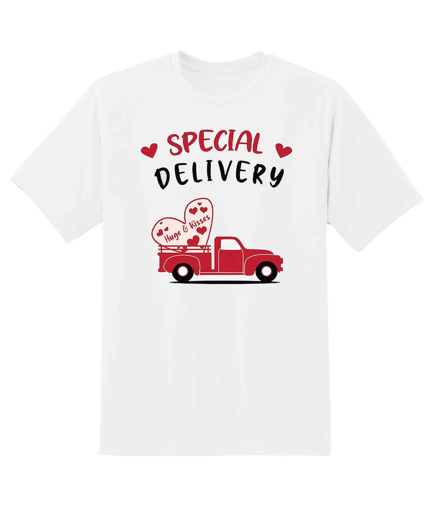 Skitongift Special Delivery ValentineS Mug Hugs And Kisses Red Truck Funny Shirts Hoodie Long Short Sleeve Casual Shirt Gifts for Fan Shirt