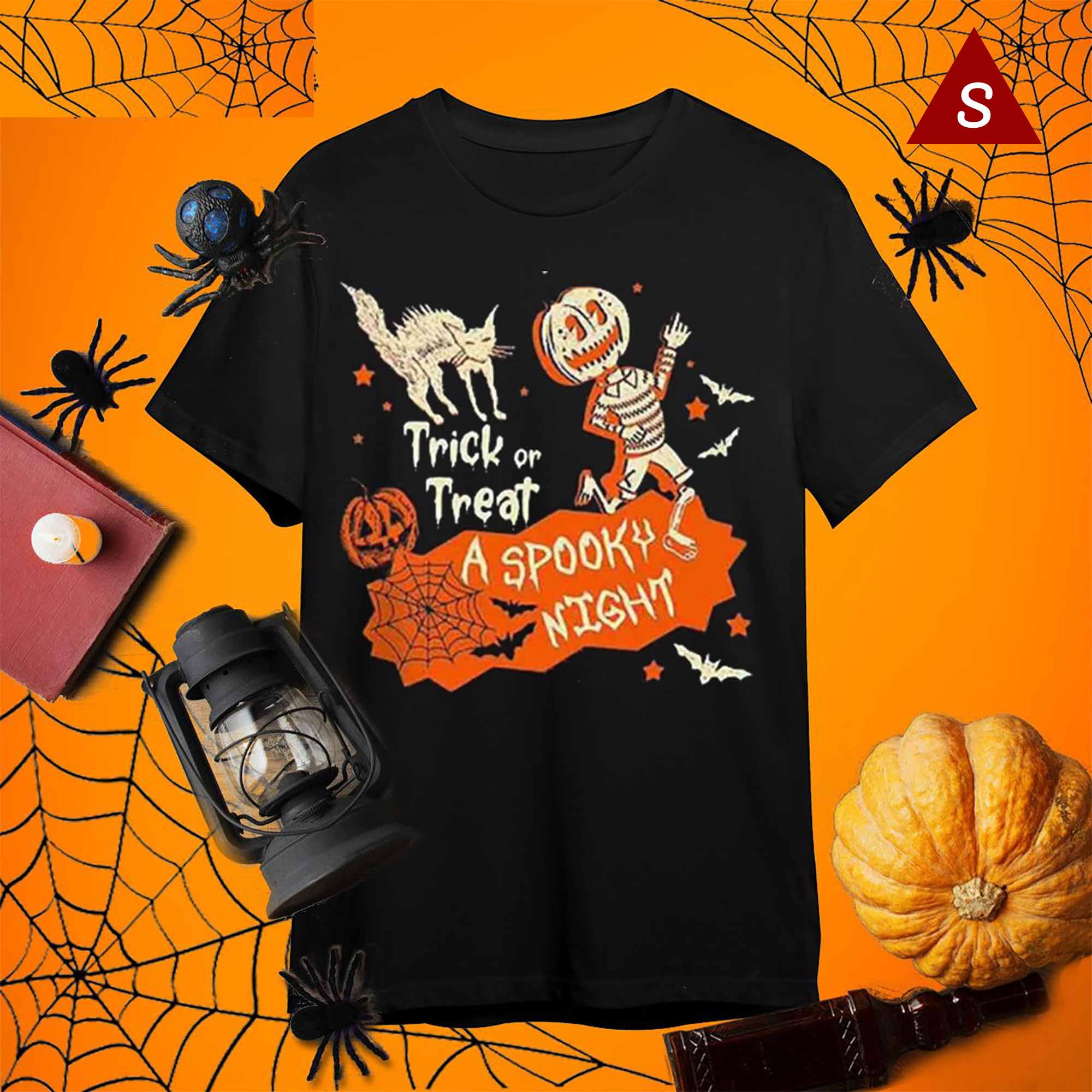 Skitongift Spooky Halloween Halloween Horror Nights Shirts Trick R Treat Skeleton Pumpkin