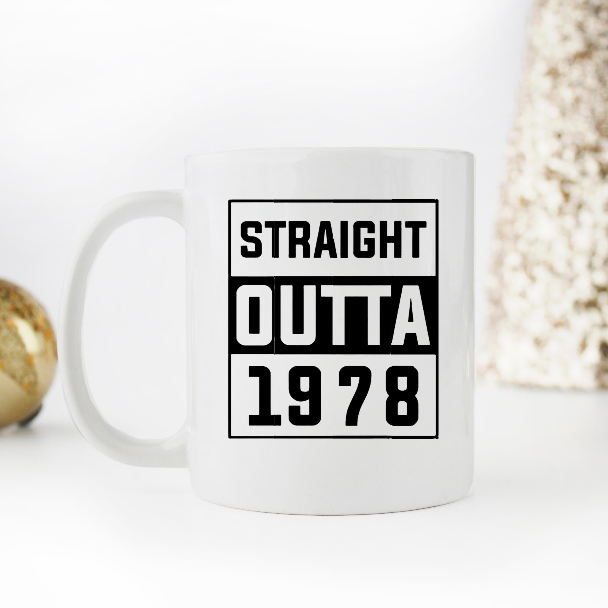 Skitongifts Funny Ceramic Novelty Coffee Mug Straight Outta Retro Usa 1978 pW4CyC9