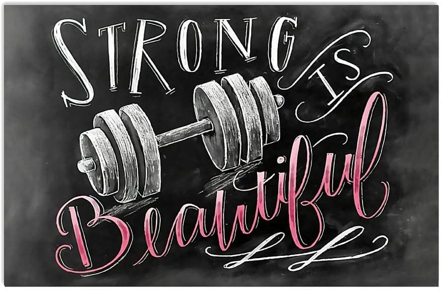 Strong Is Beautiful Gym Sport Fitness Hobby Slogan Quote