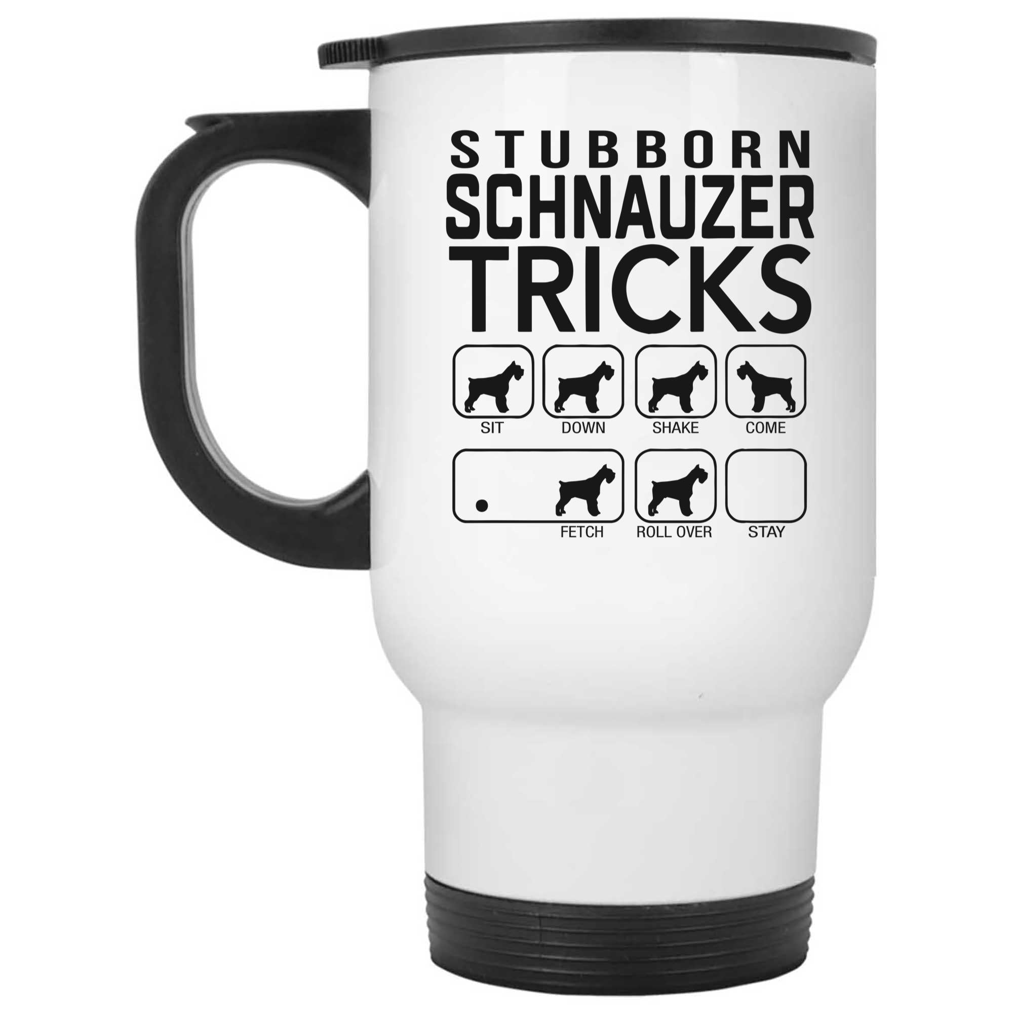 Skitongifts Funny Ceramic Novelty Coffee Mug Stubborn Schnauzer Tricks Awesome Dog Fetching EaHZFIF