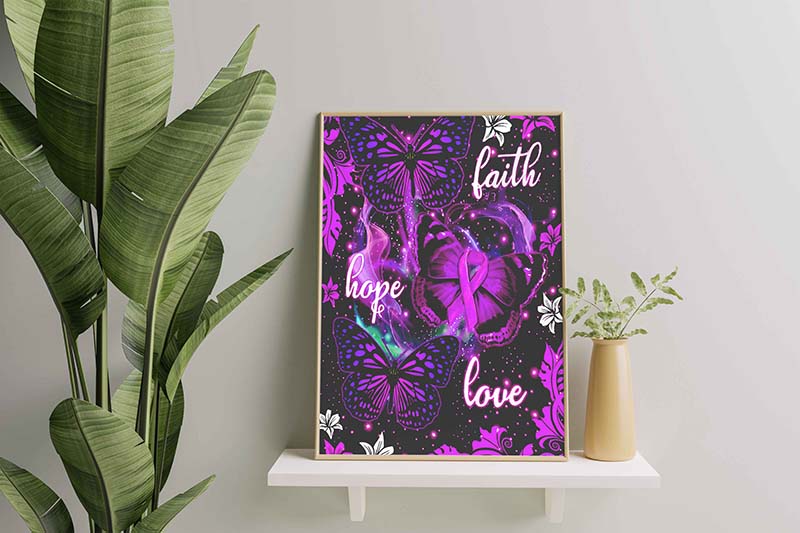 Suicide Prevention Butterfly Faith Hope Love-TT1901