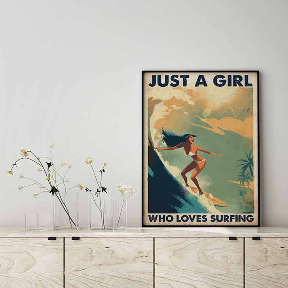 Summer Beach Just A Girl Who Loves Surfing Home-MH3008