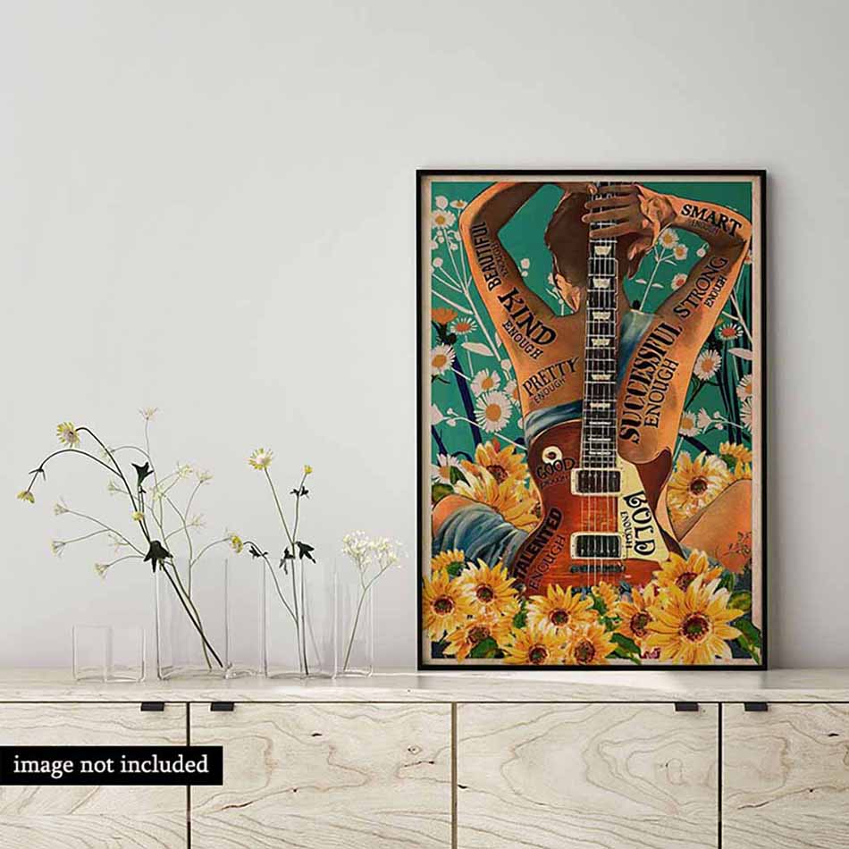 Sunflower  Bass Guitar Girl Beautiful Kind Strong Good And Pretty Enough-MH2708