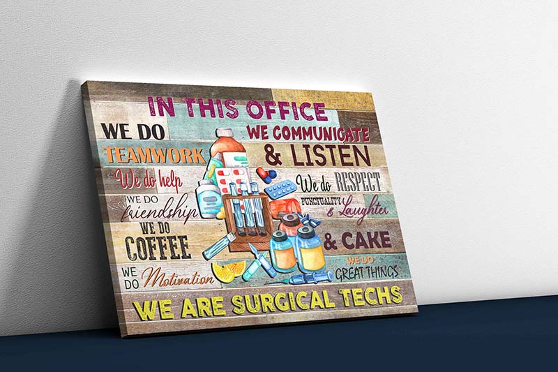 Skitongifts Wall Decoration, Home Decor, Decoration Room Surgical Techs  - In This Office We Are Pharmacists-TT2403
