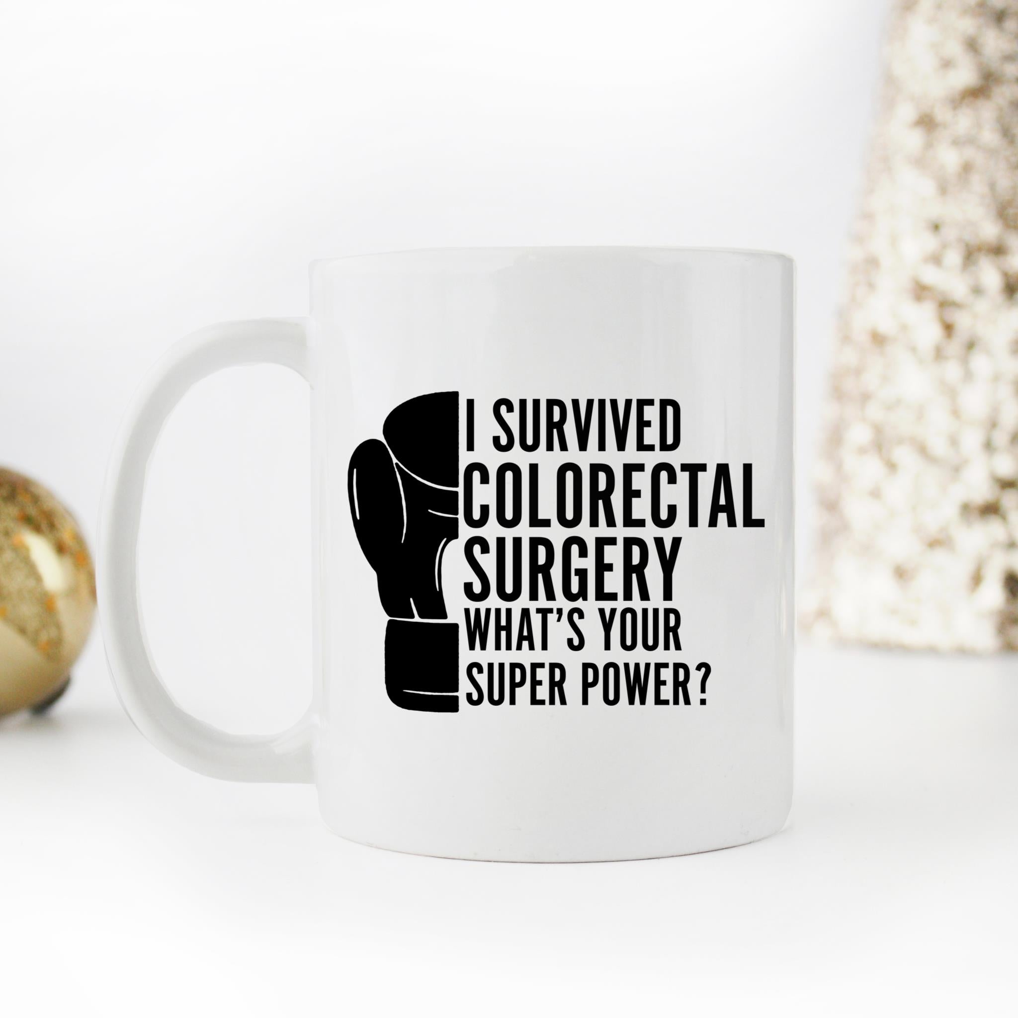 Skitongifts Coffee Mug Funny Ceramic Novelty Survived Colorectal Surgery tSSFiXI