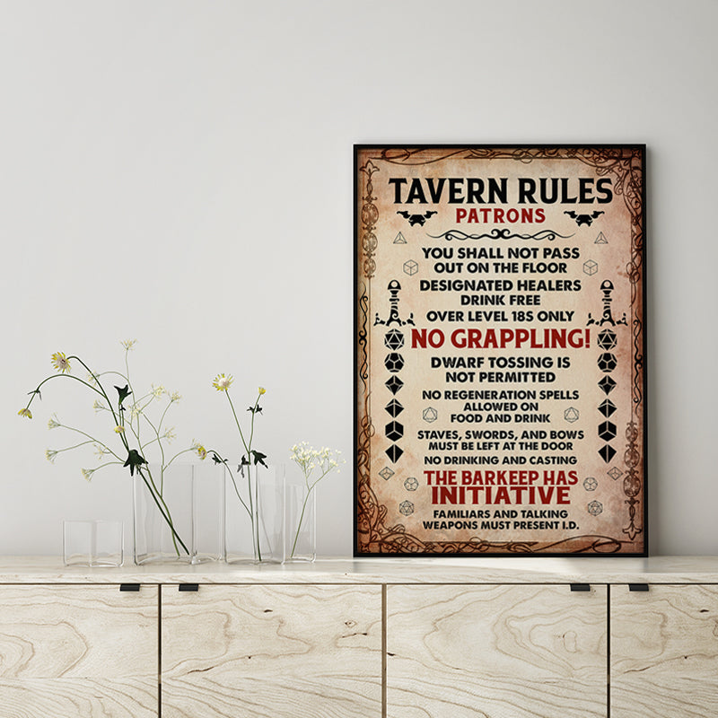 Tavern Rules Patrons For Hallowwen Decor MH0109