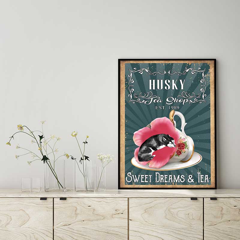 Tea-Shop-Sweet-Dreams-And-TeaDog-Husky-VT0907