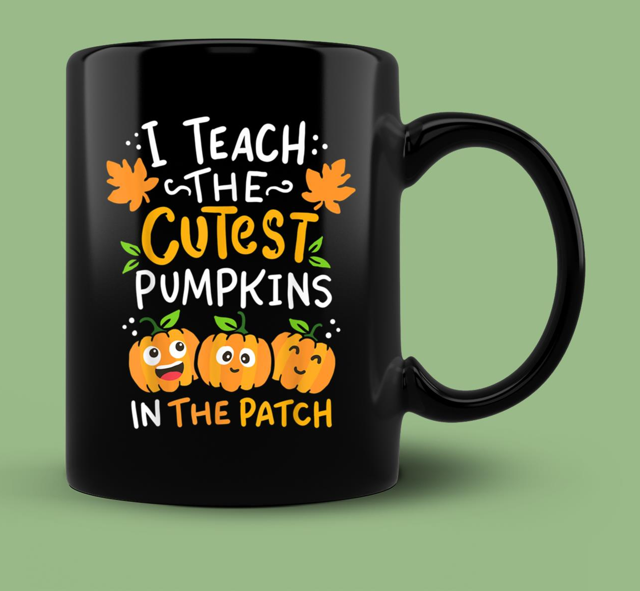 Skitongift Ceramic Novelty Coffee Mug Teacher Spooky Halloween Mugs Pre-K Teacher Kindergarten Cutest Pumpkins