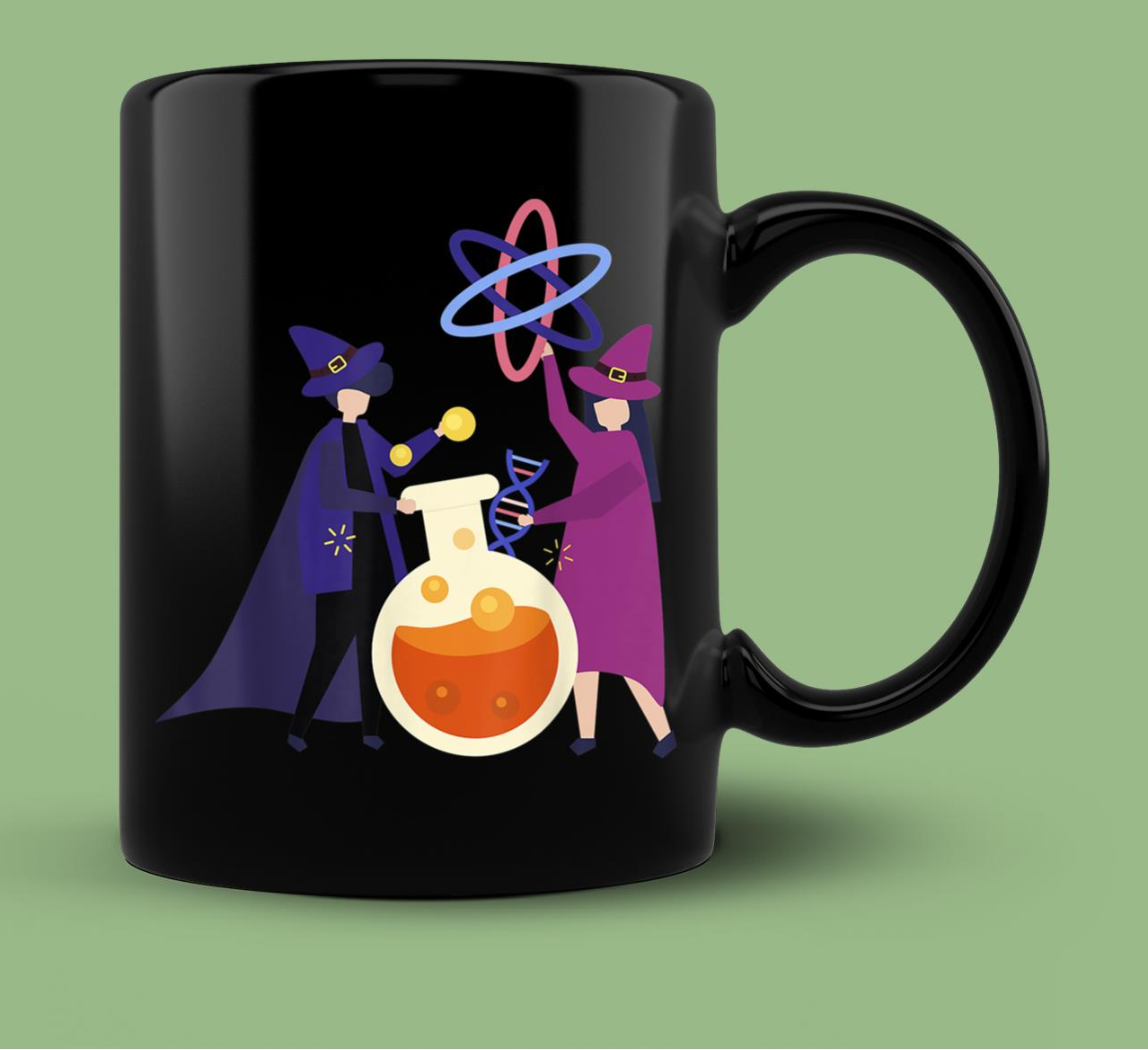 Skitongift Ceramic Novelty Coffee Mug Teacher Spooky Halloween Mugs Science Teacher Funny Spooky Halloween
