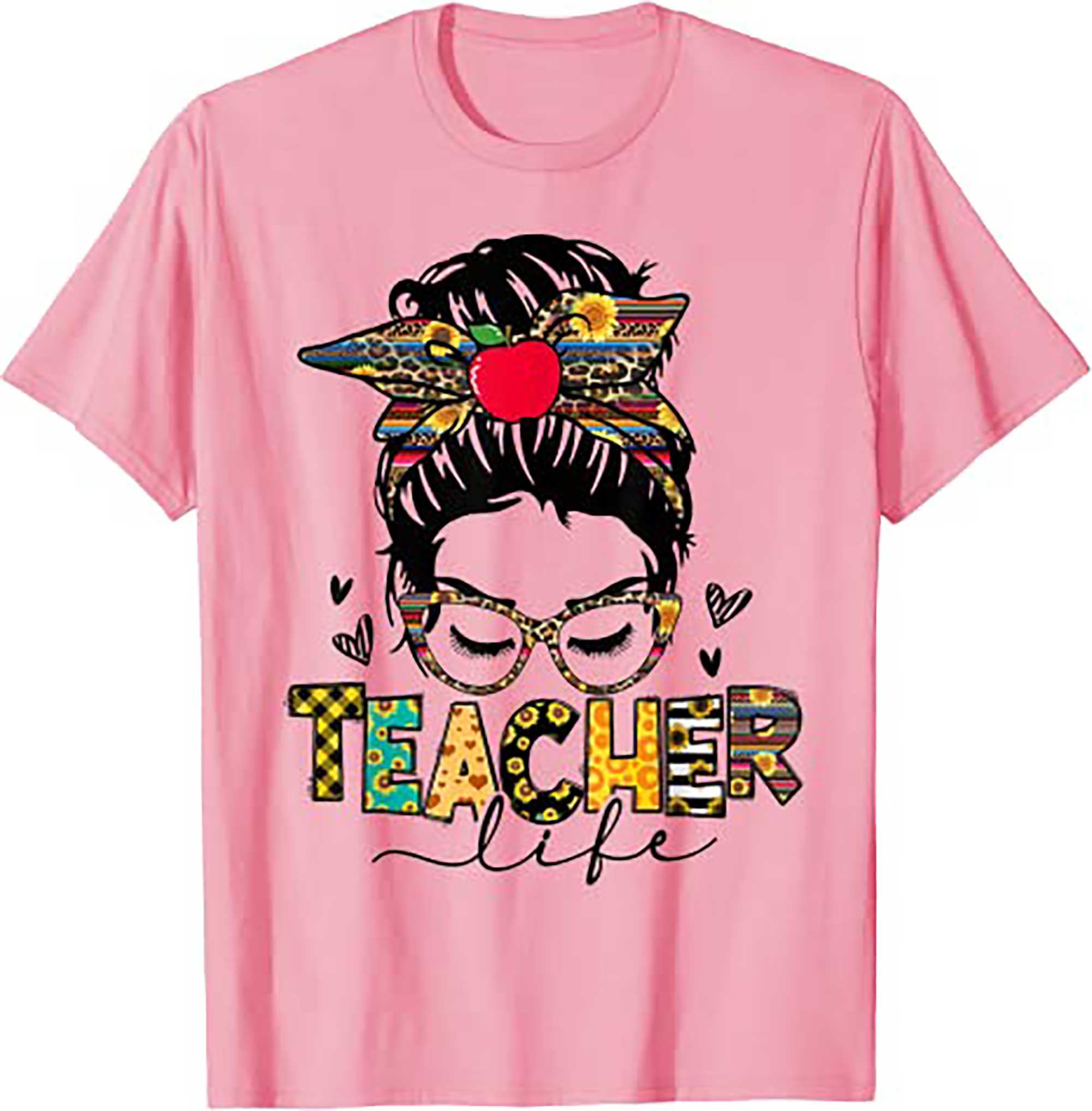 Skitongift Teacher Life Messy Bun Teachers Day First Day Of School T Shirt